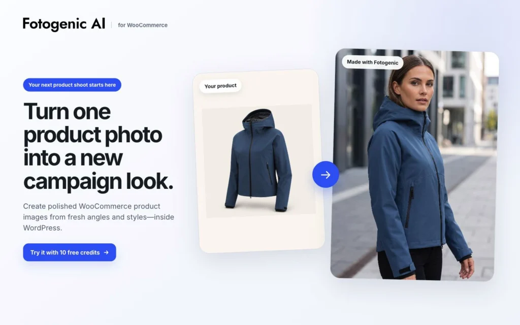 Product photo transformed into a campaign image