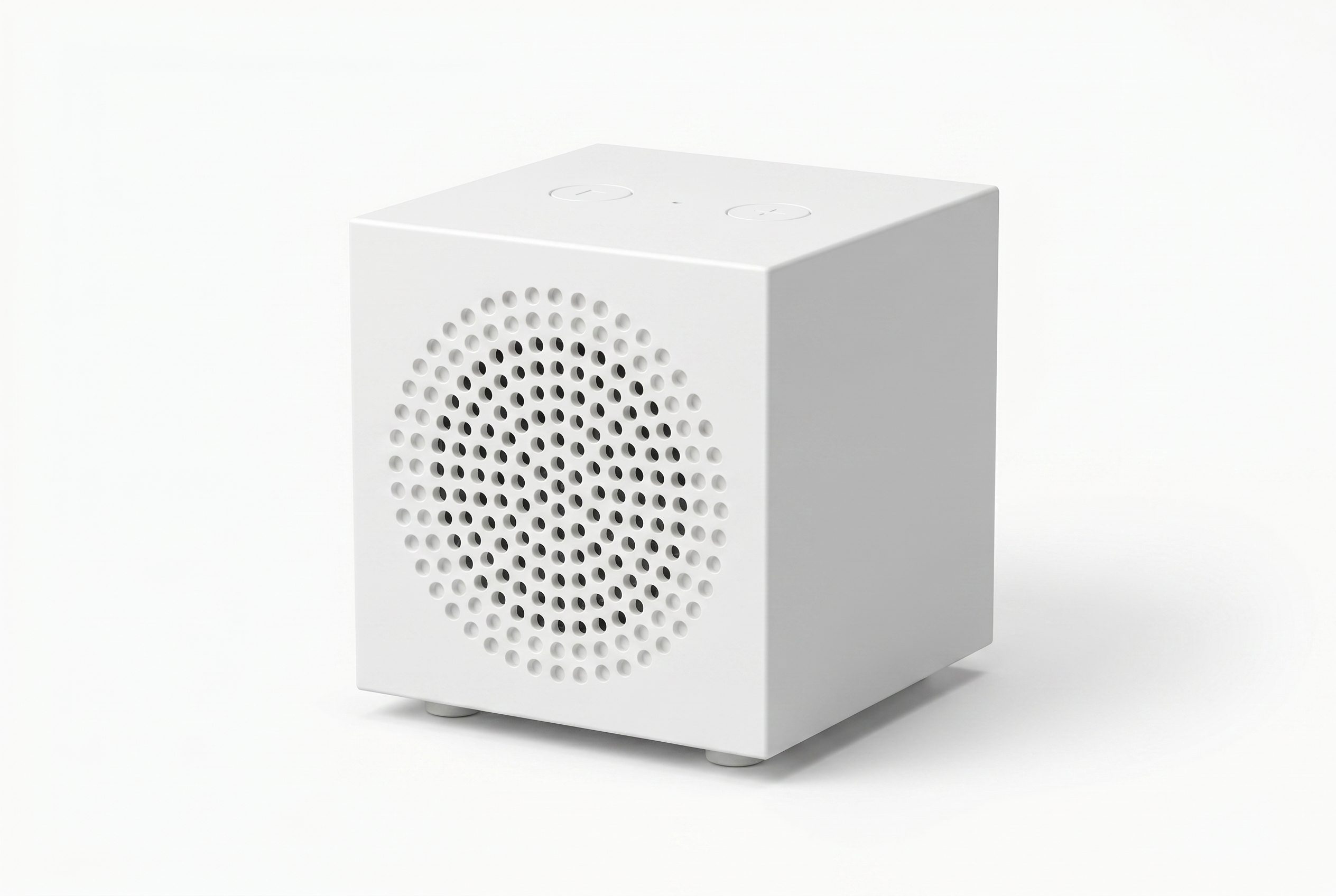 AI Product Image Generator hero white speaker studio for white background product photos