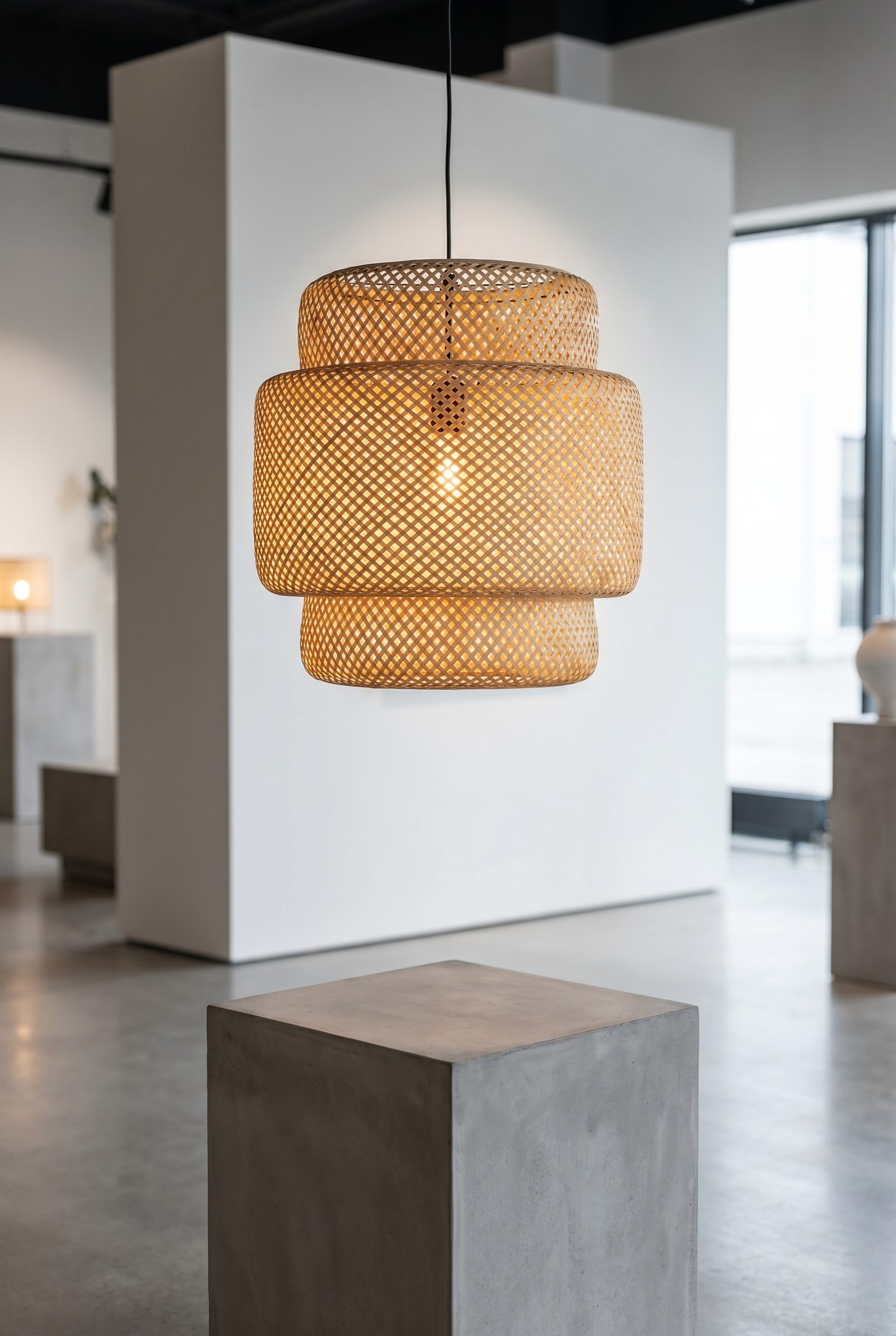 Google Shopping product images example showing a bamboo lamp listing image