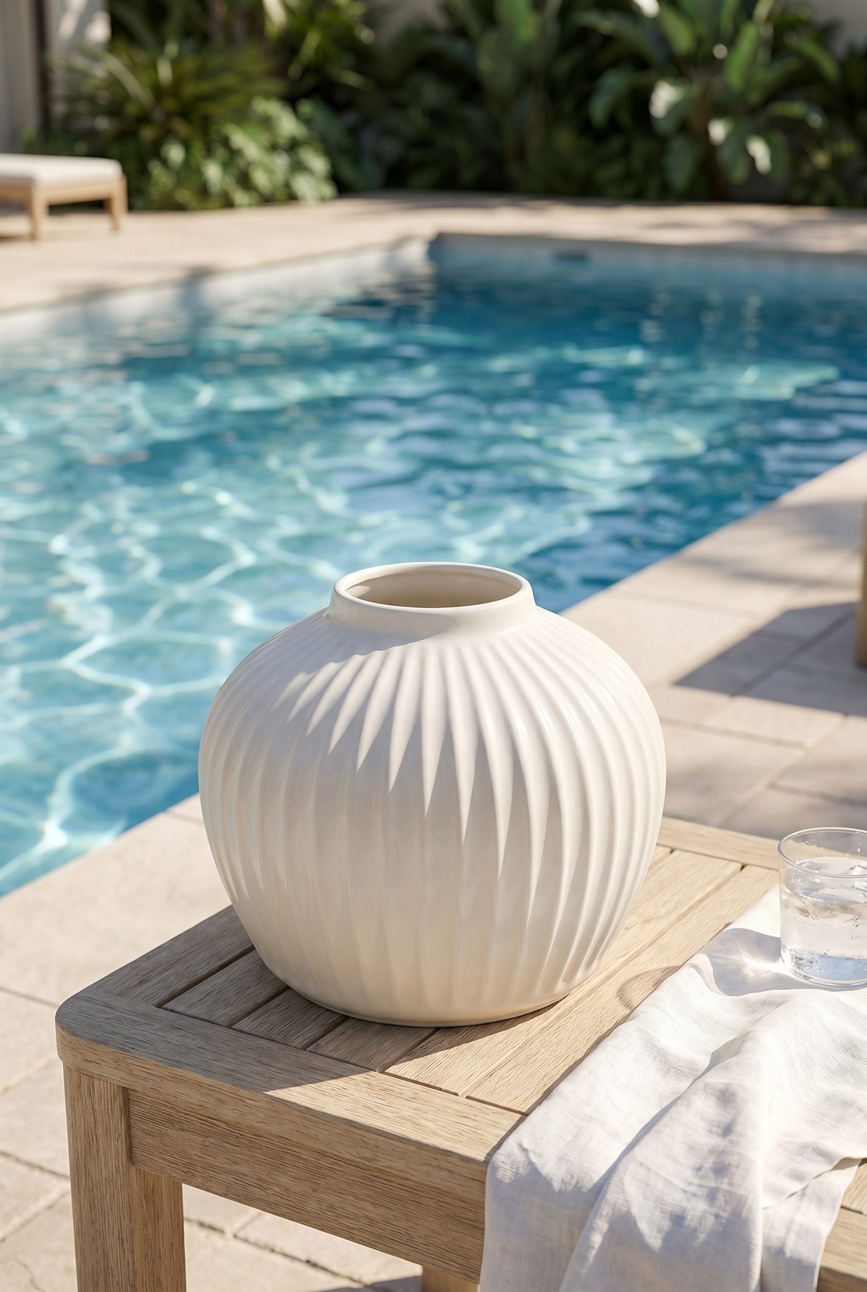 Google Shopping product images example showing a white vase seasonal product image