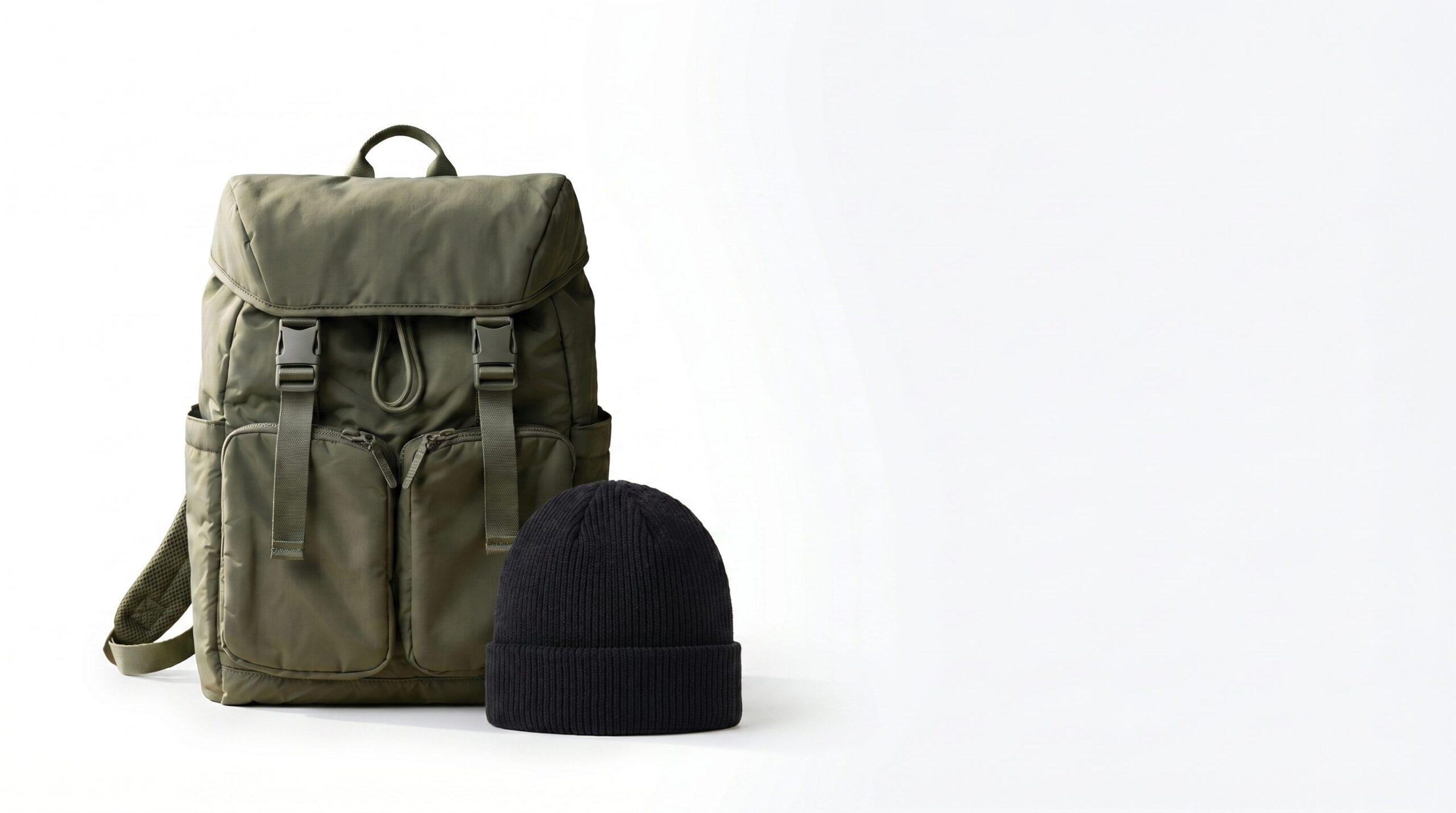 AI background generator for product photos showing a backpack in a 16 to 9 banner format
