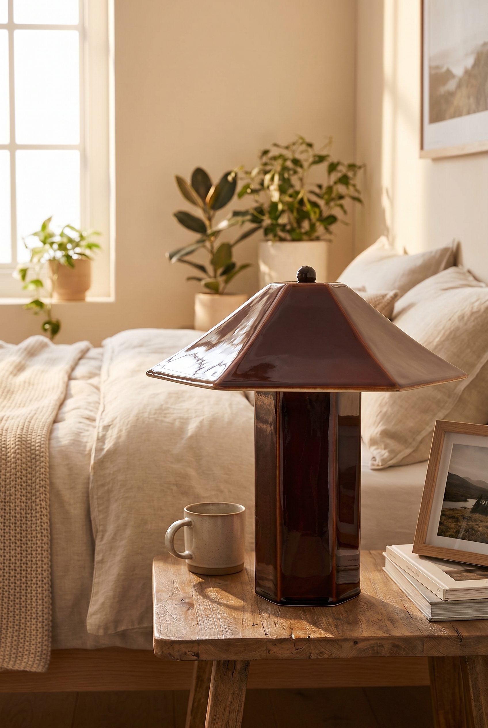 WordPress store visual showing after ceramic table lamp bedroom for home goods and decor products