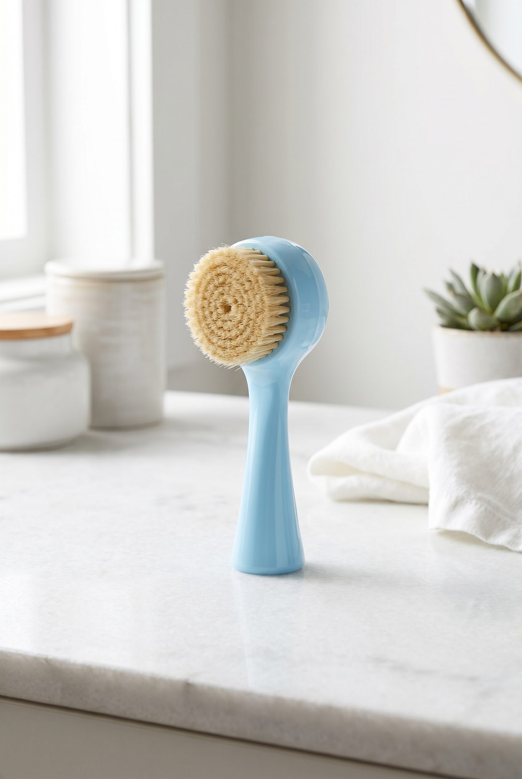 WordPress store visual showing facial cleansing brush for beauty and skincare products