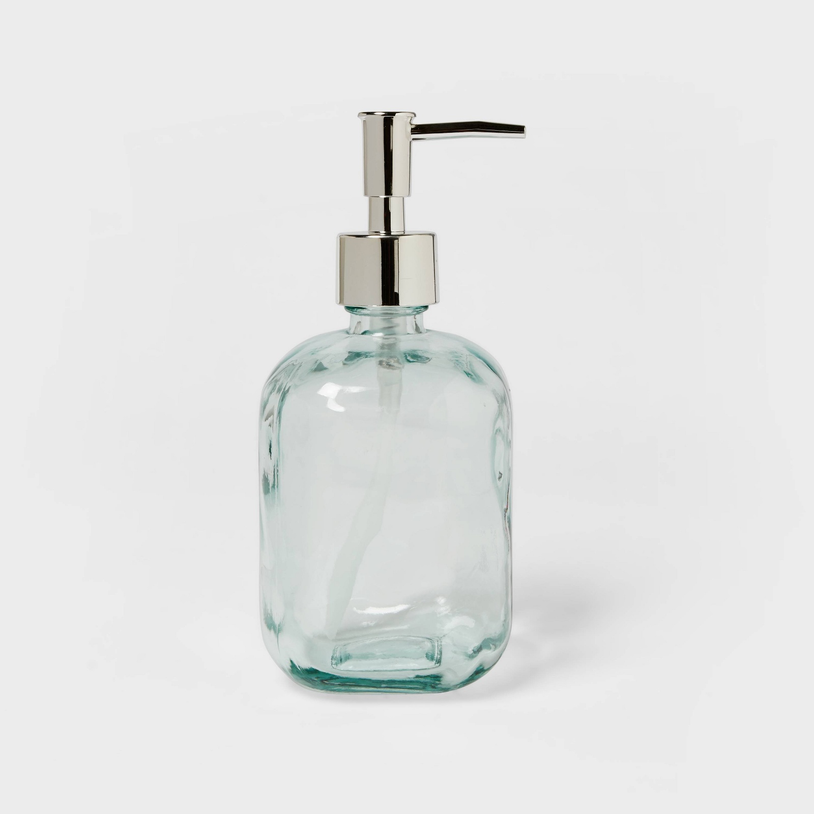 Original glass soap dispenser product photo before Fotogenic AI product photography generation