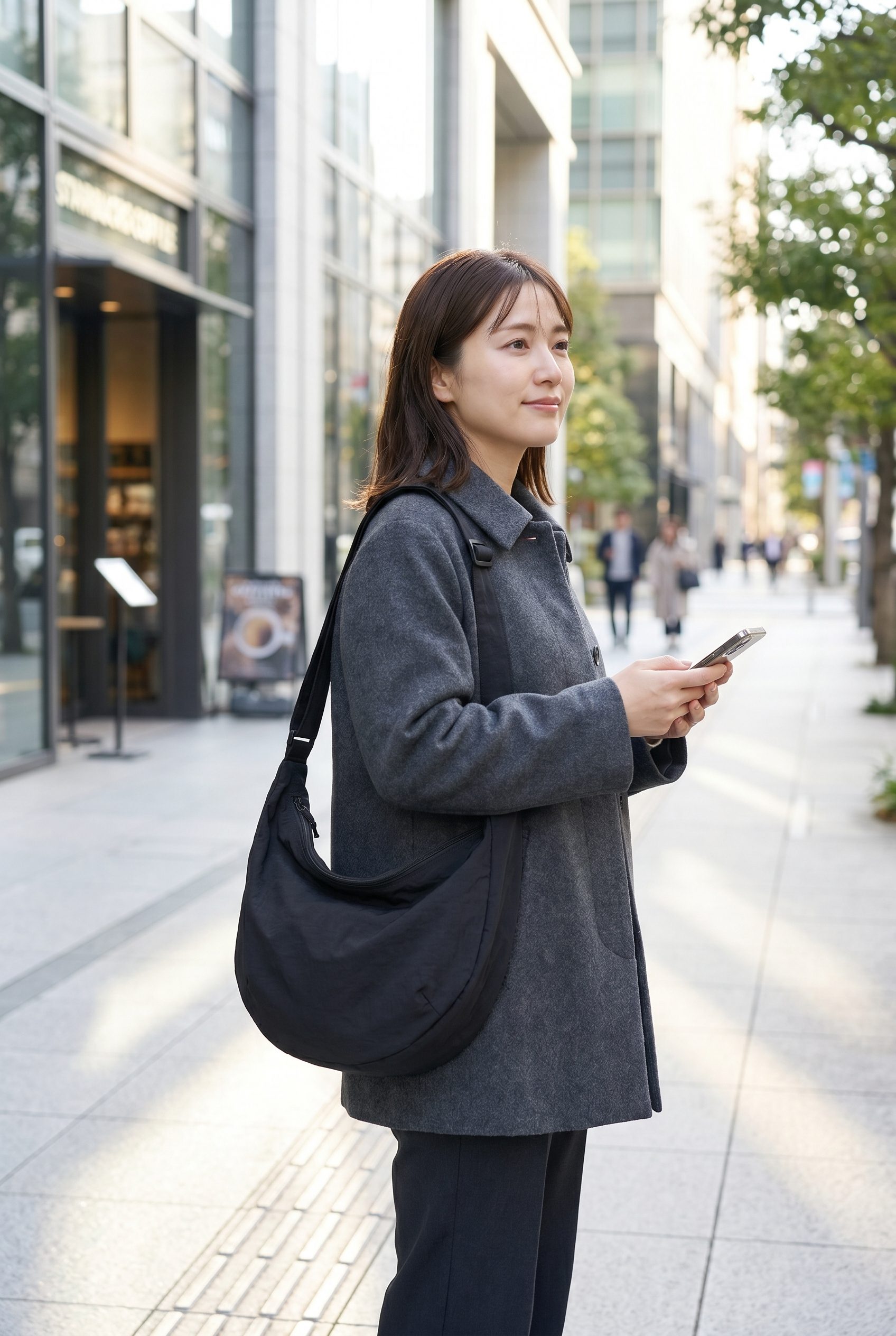 Google Shopping feed visual showing black shoulder bag for accessory, footwear, jewelry, and bag products