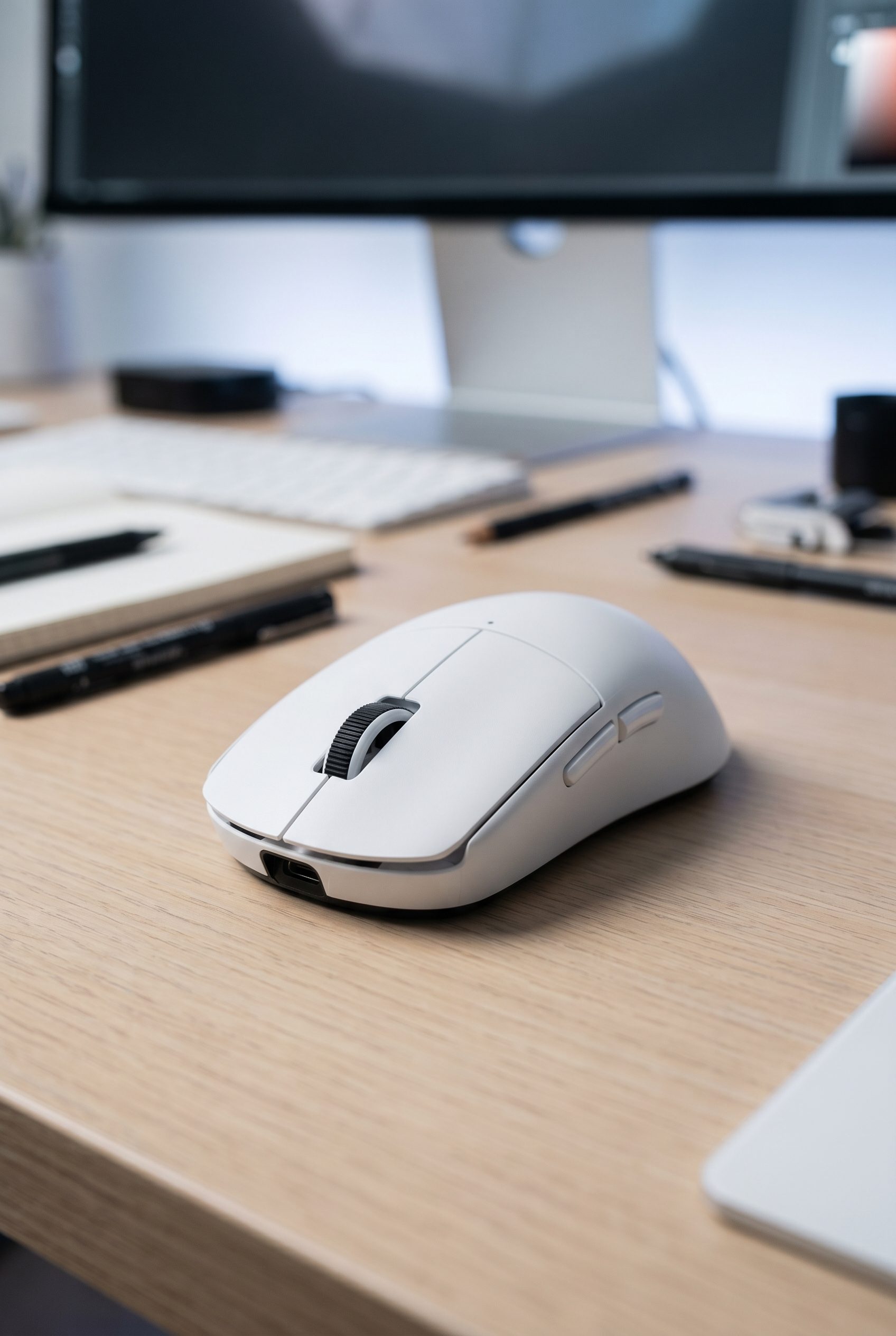 Google Shopping feed visual showing white computer mouse for electronics products