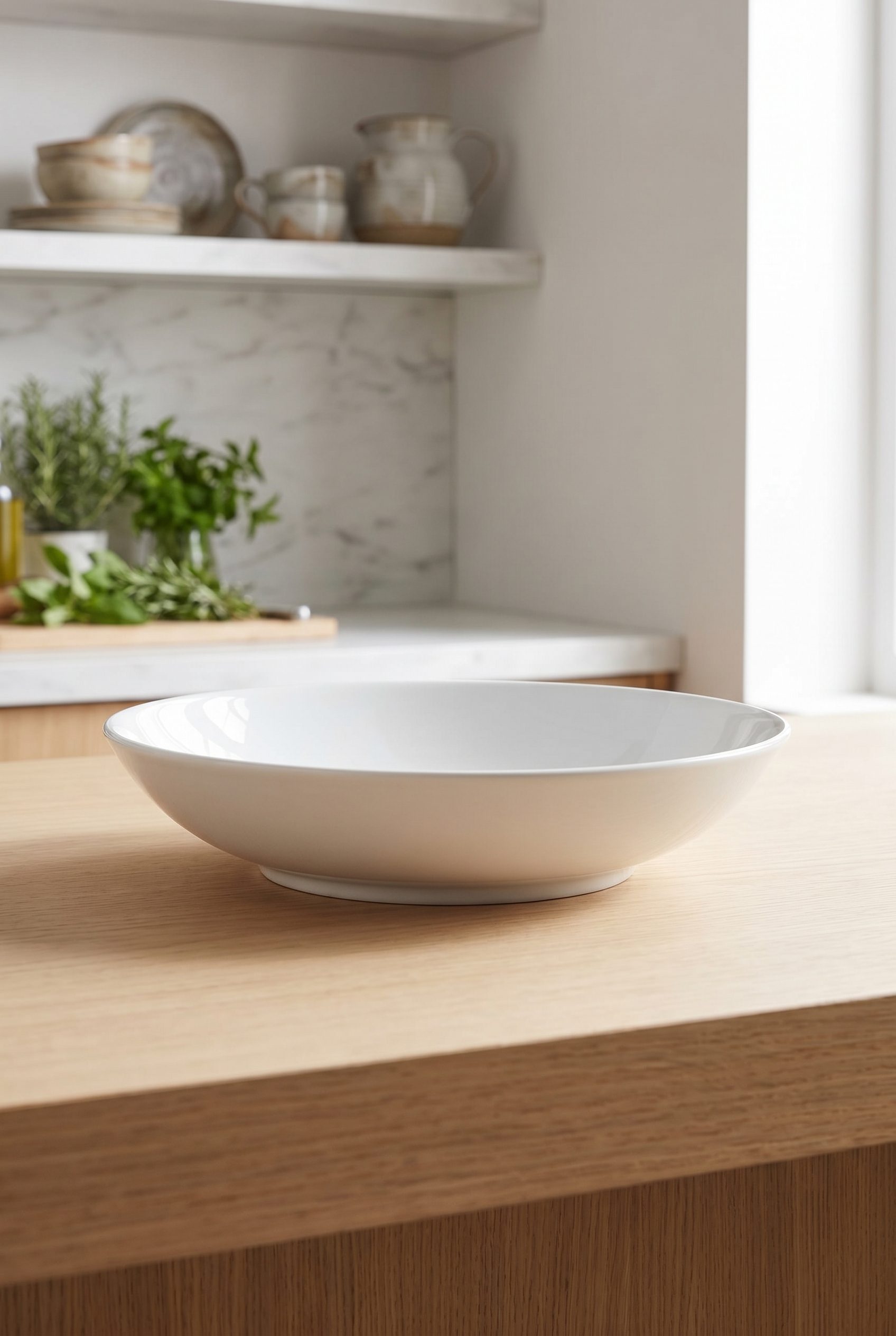 Google Shopping feed visual showing white deep bowl for food and beverage products