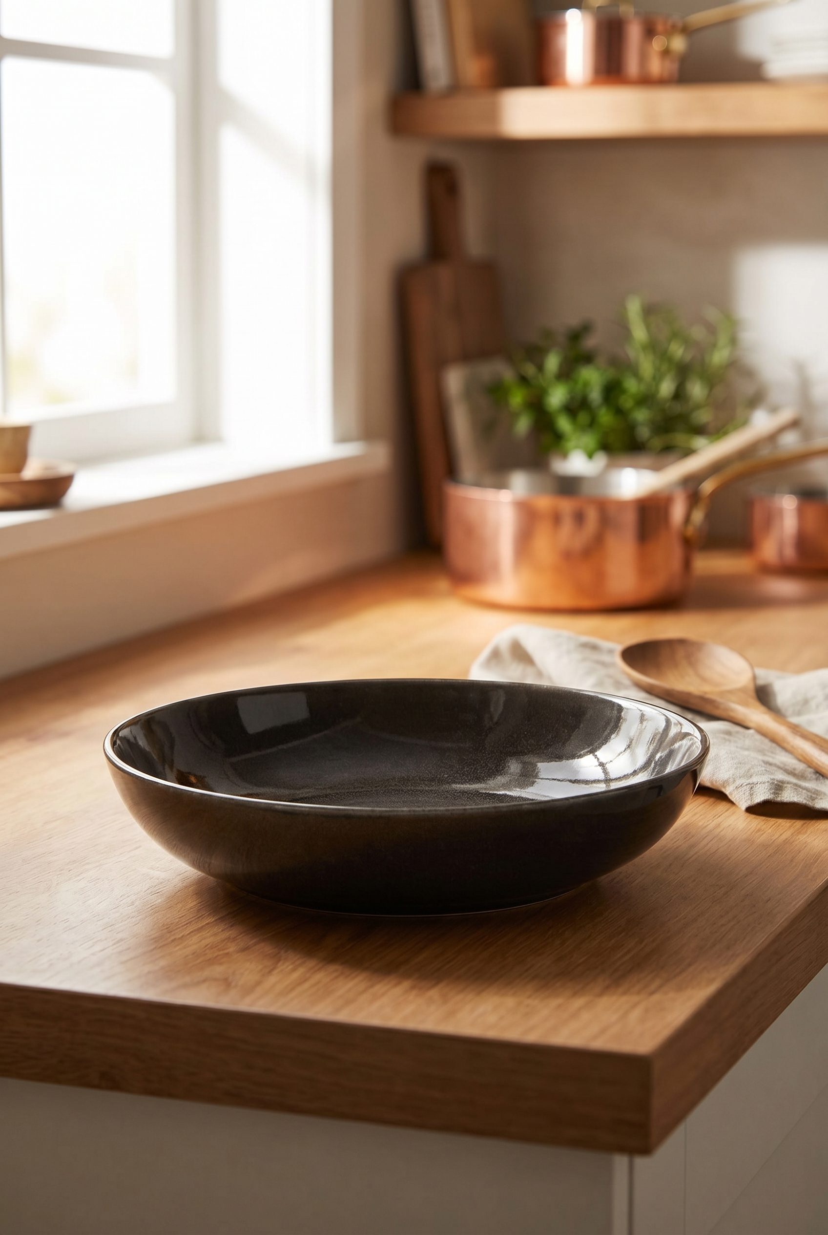 Google Shopping feed visual showing dark gray serving bowl for food and beverage products