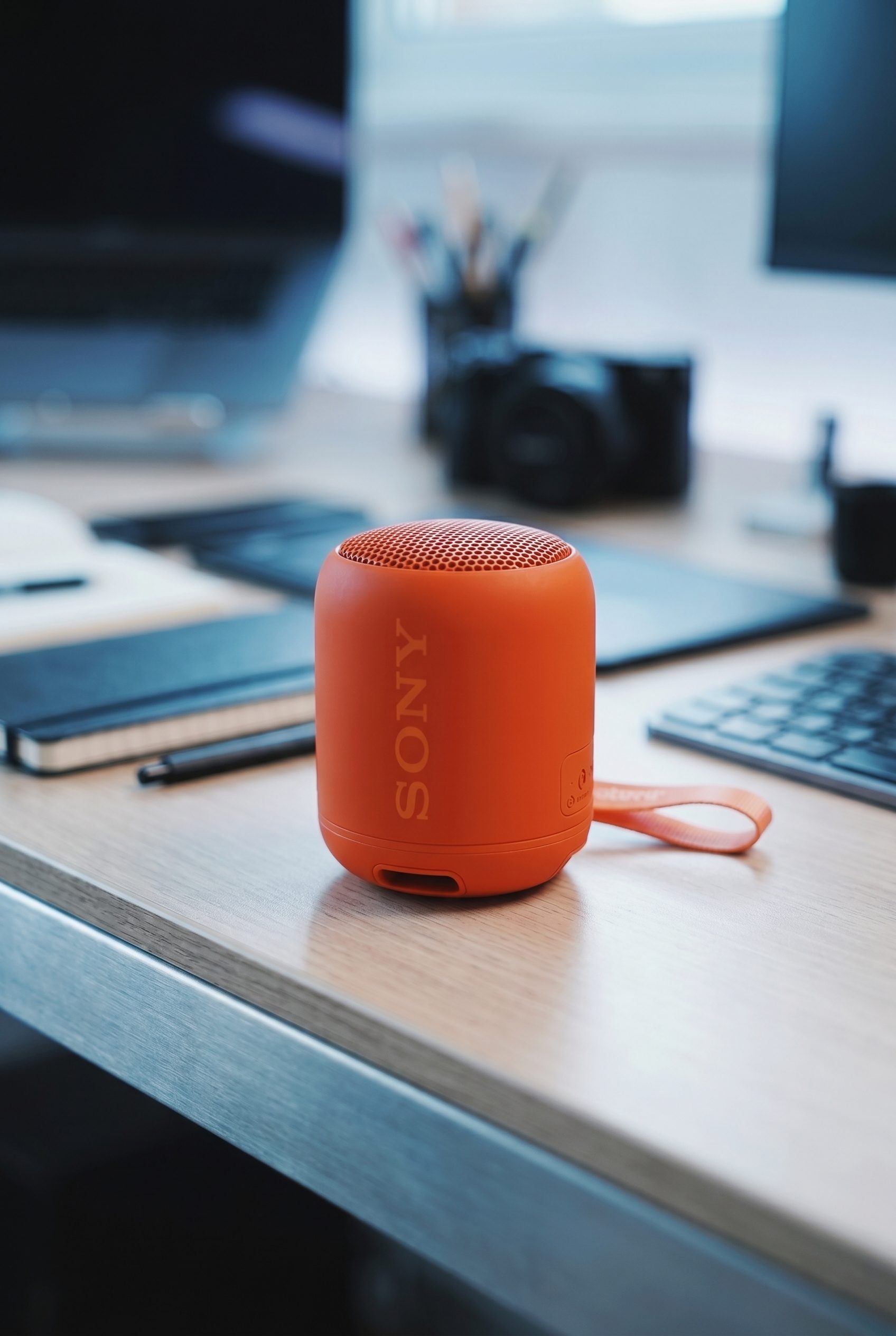 Fotogenic AI electronics tab wireless speaker product image generated for an AI product image generator