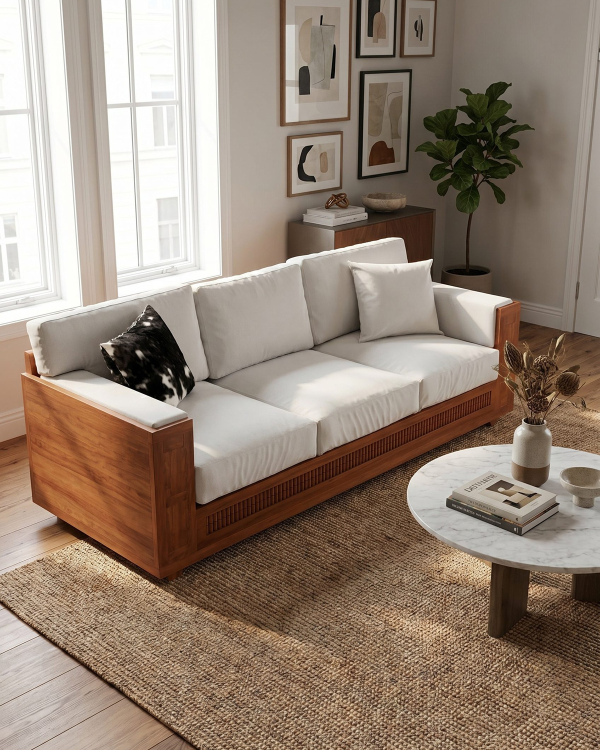 Fotogenic AI home and furniture industry product visual generated from a clean ecommerce product photo