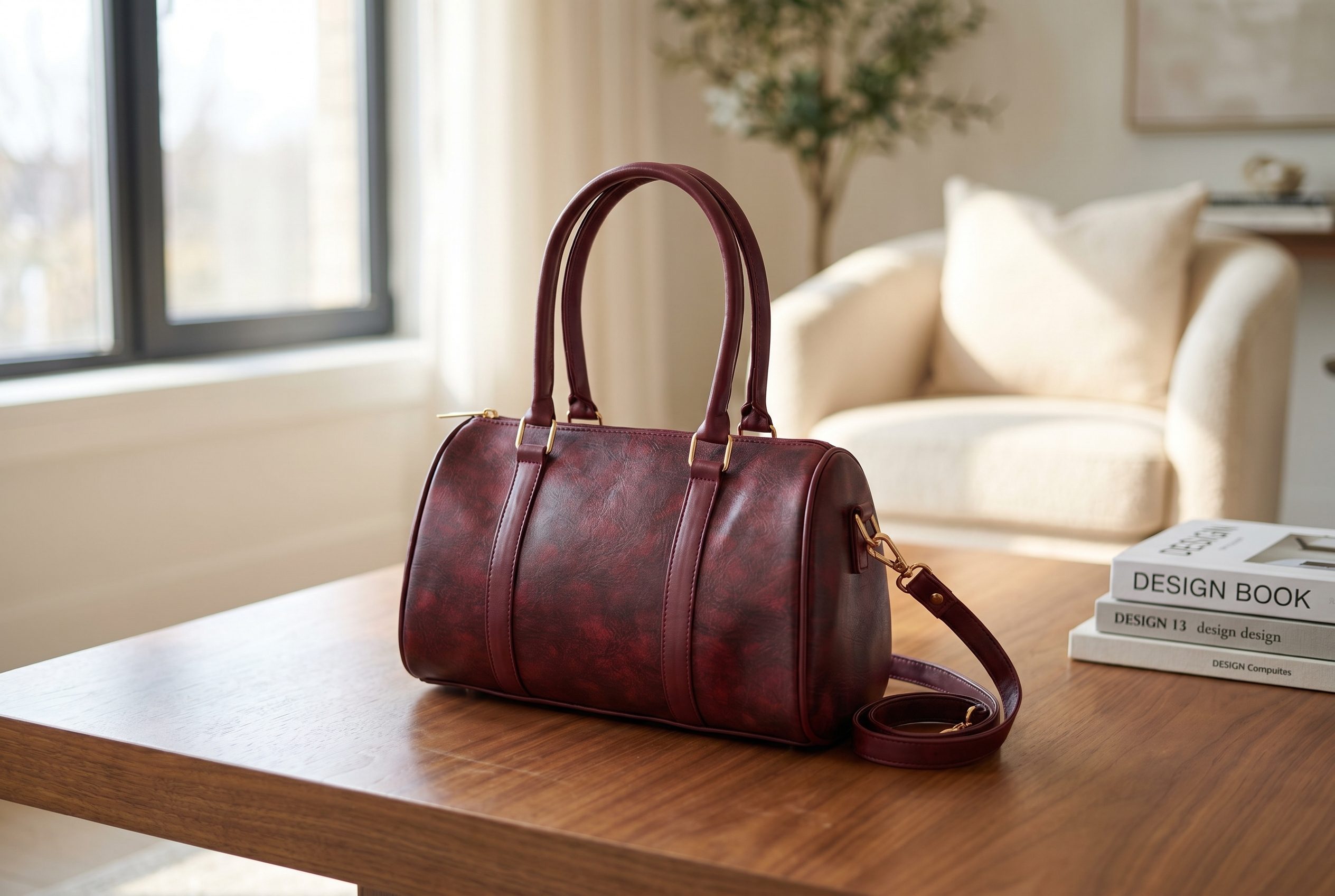 Fotogenic AI lifestyle product photography handbag output for ecommerce use cases