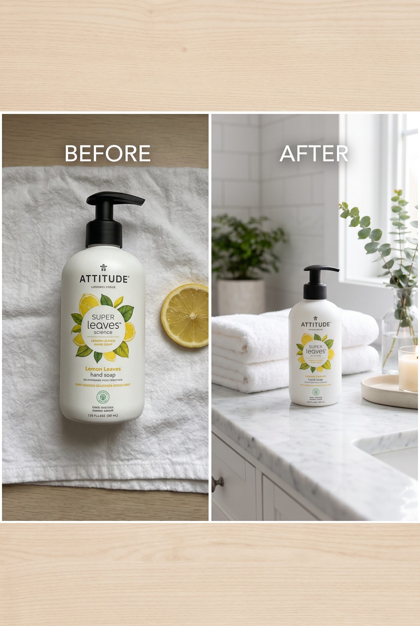 Fotogenic AI after hand soap spa product photo output for an AI product photo generator page