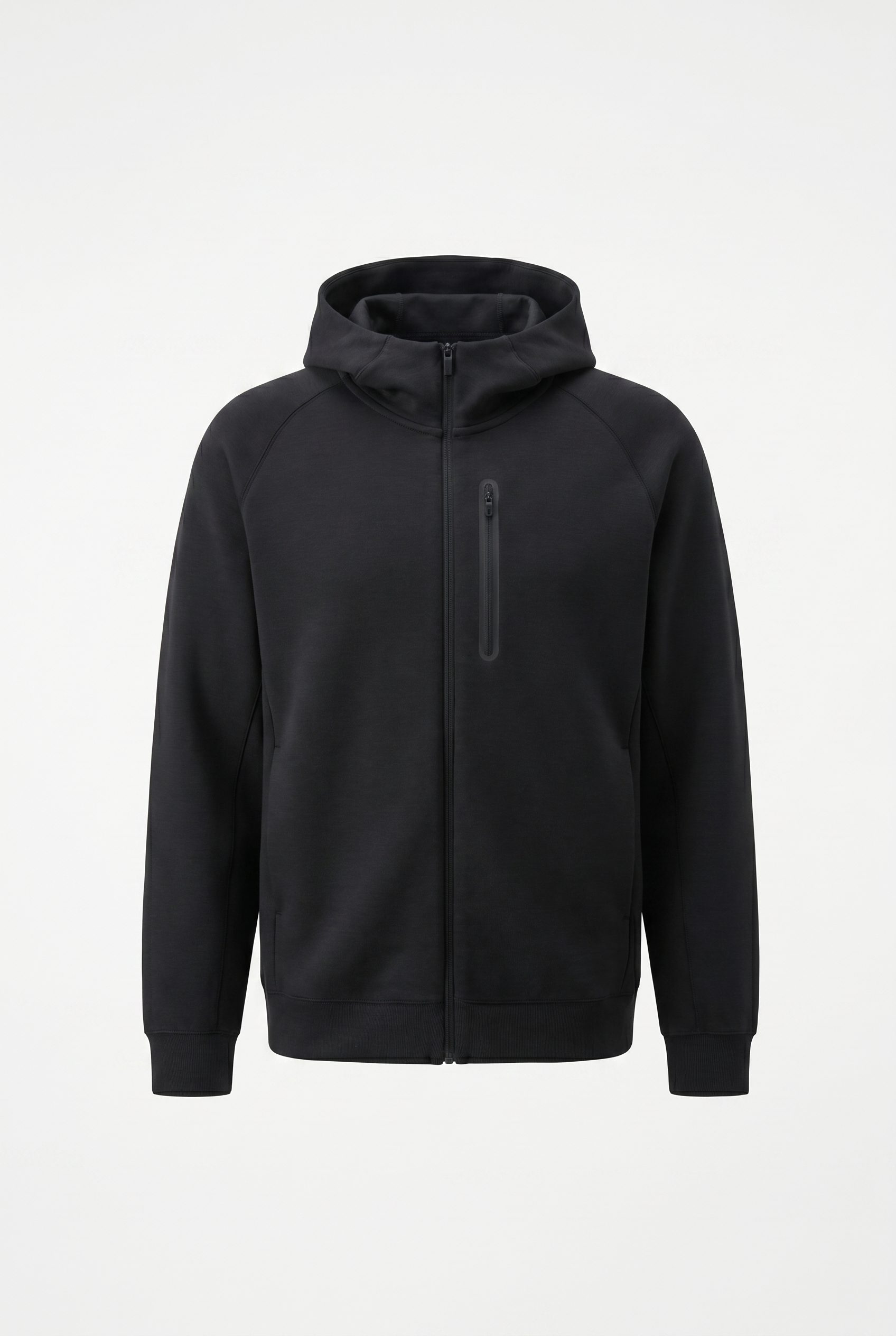 Google Shopping feed visual showing black zip hoodie for apparel and fashion products