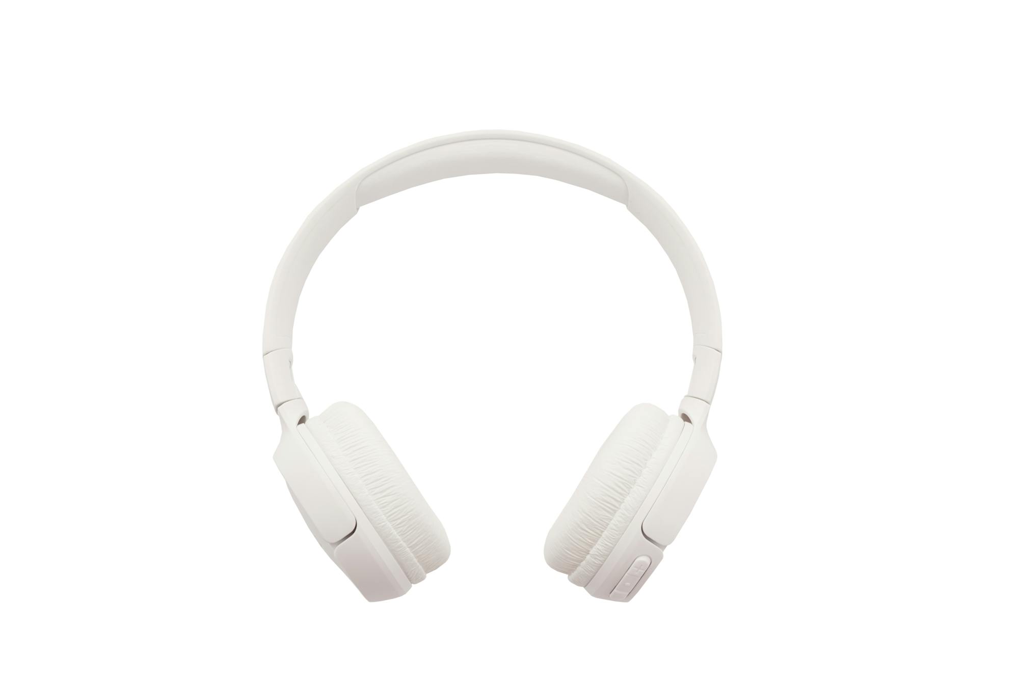 Simple white headphones product photo input for white background product photos