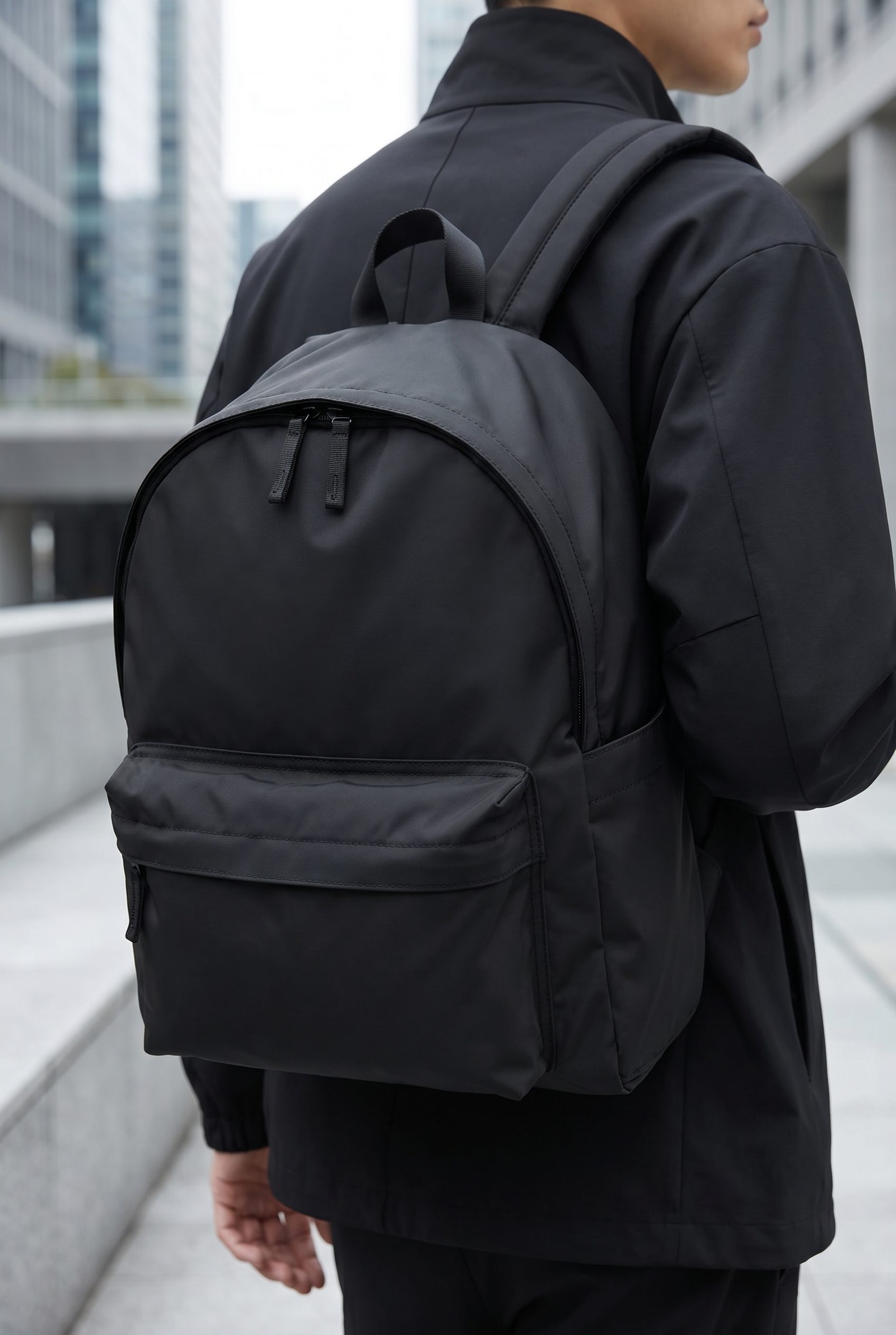 Etsy listing visual showing black backpack for accessory, footwear, jewelry, and bag products