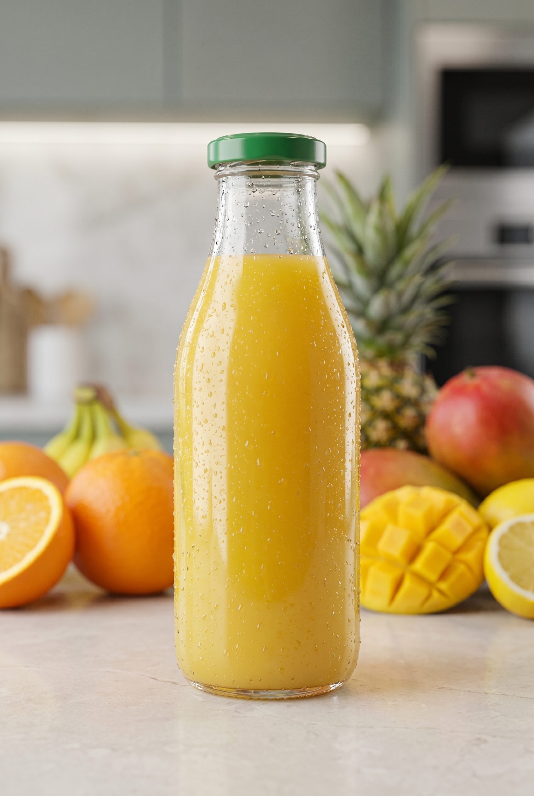 WordPress store visual showing juice bottle for food and beverage products