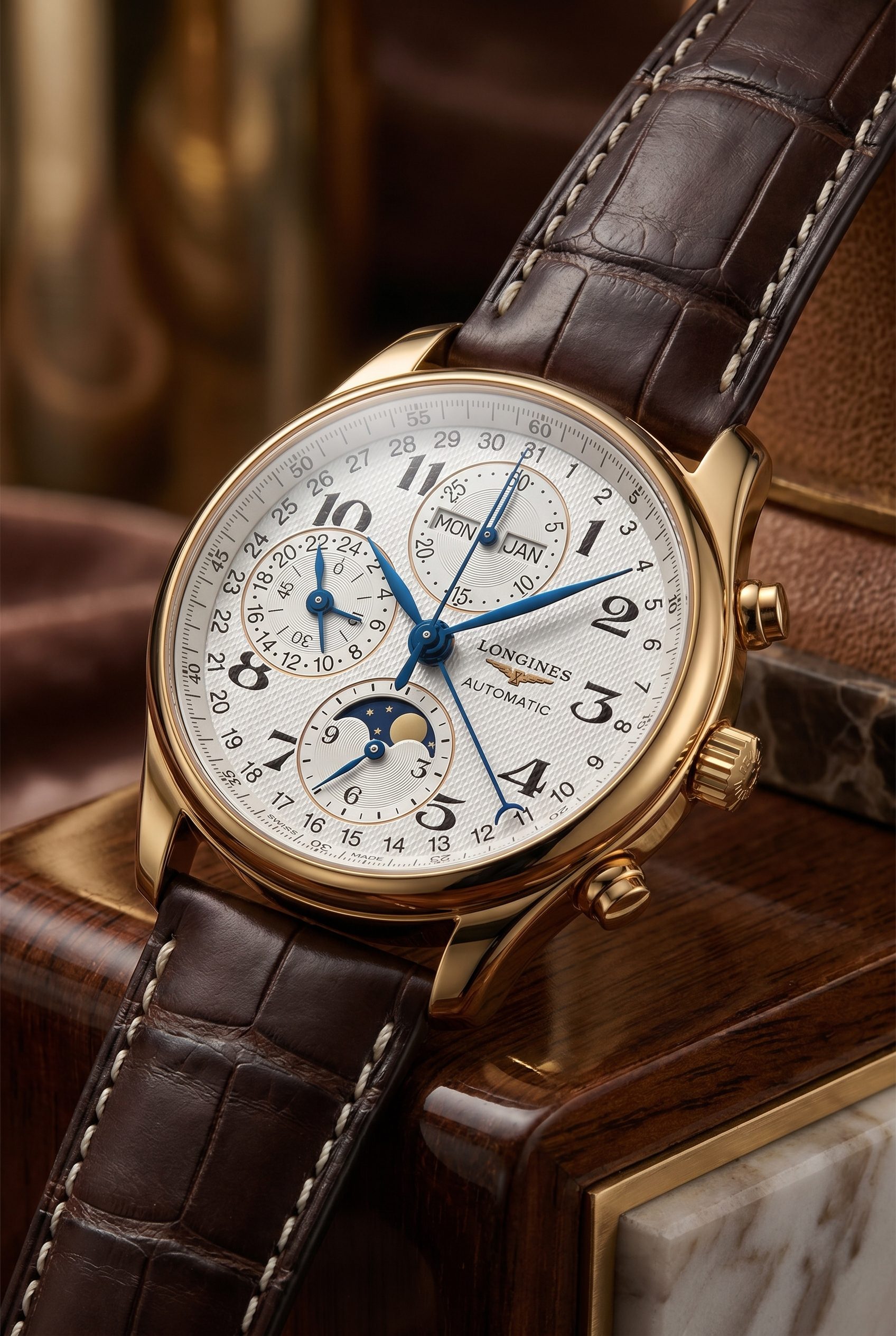 Fotogenic AI related branded product image generation watch output for an AI product photo generator page