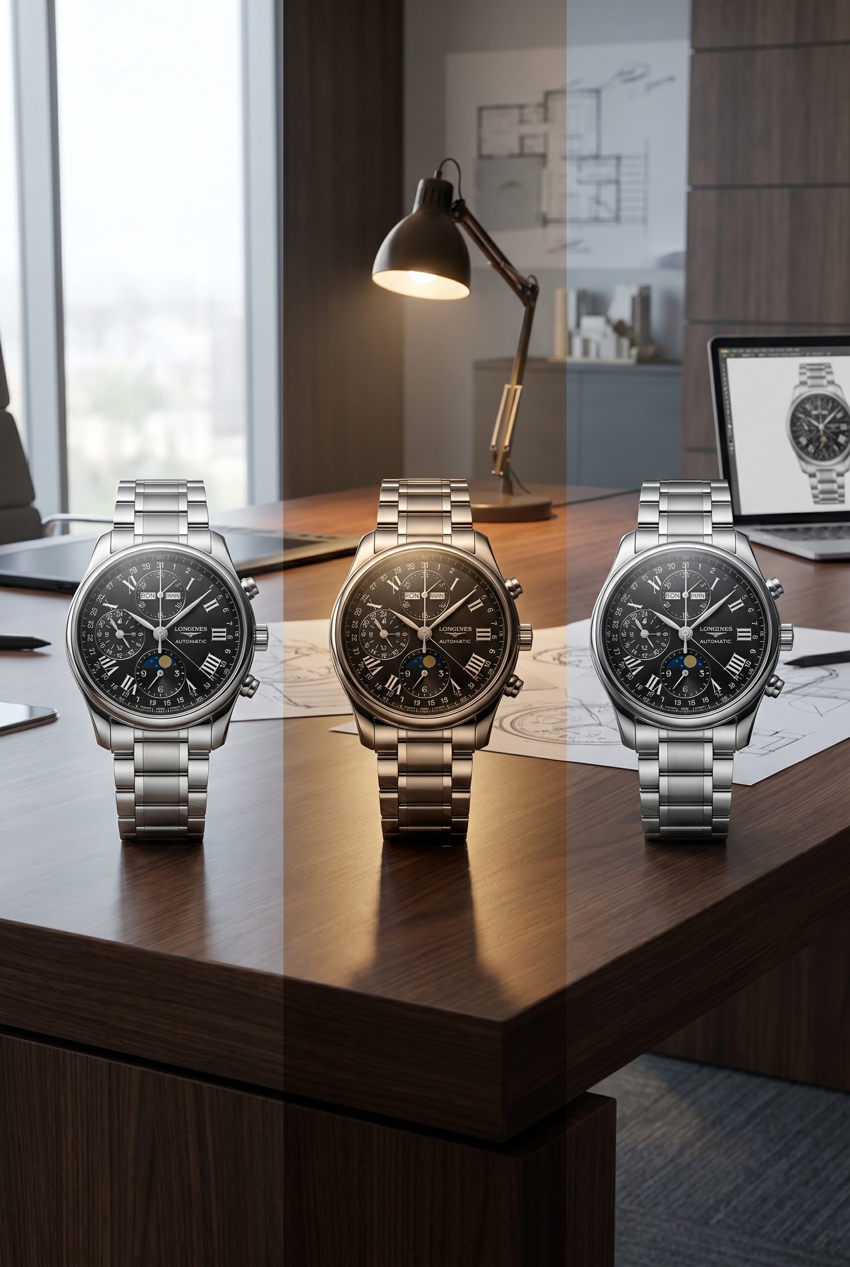 Fotogenic AI workflow dress watch variation output for an AI product photo generator page