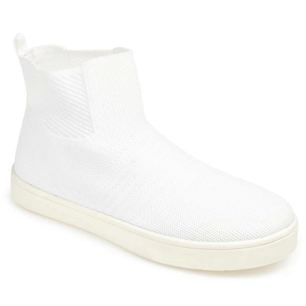 Fotogenic AI ecommerce before image white knit sneaker for white background product photos