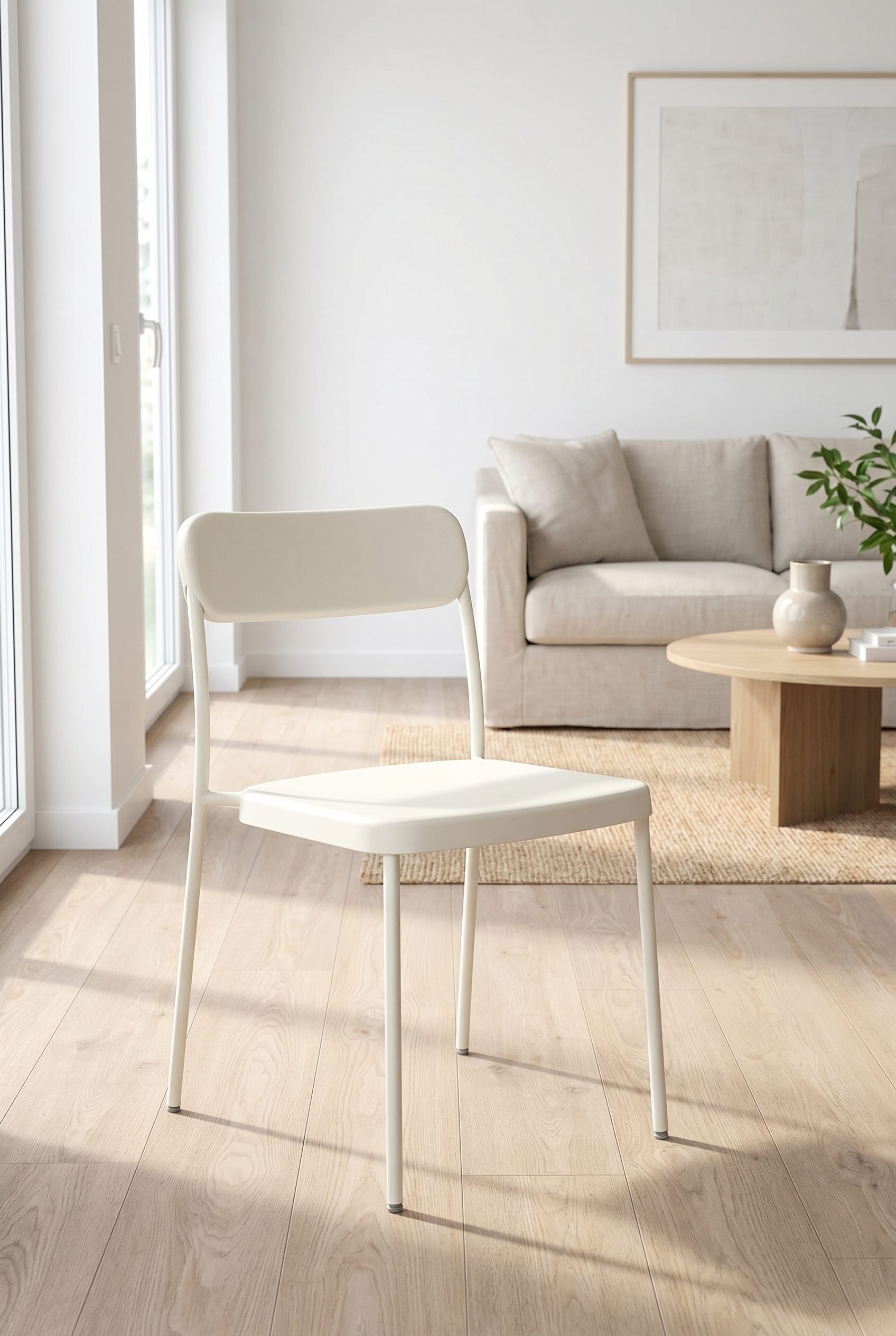 Etsy listing visual showing white chair for home goods and decor products