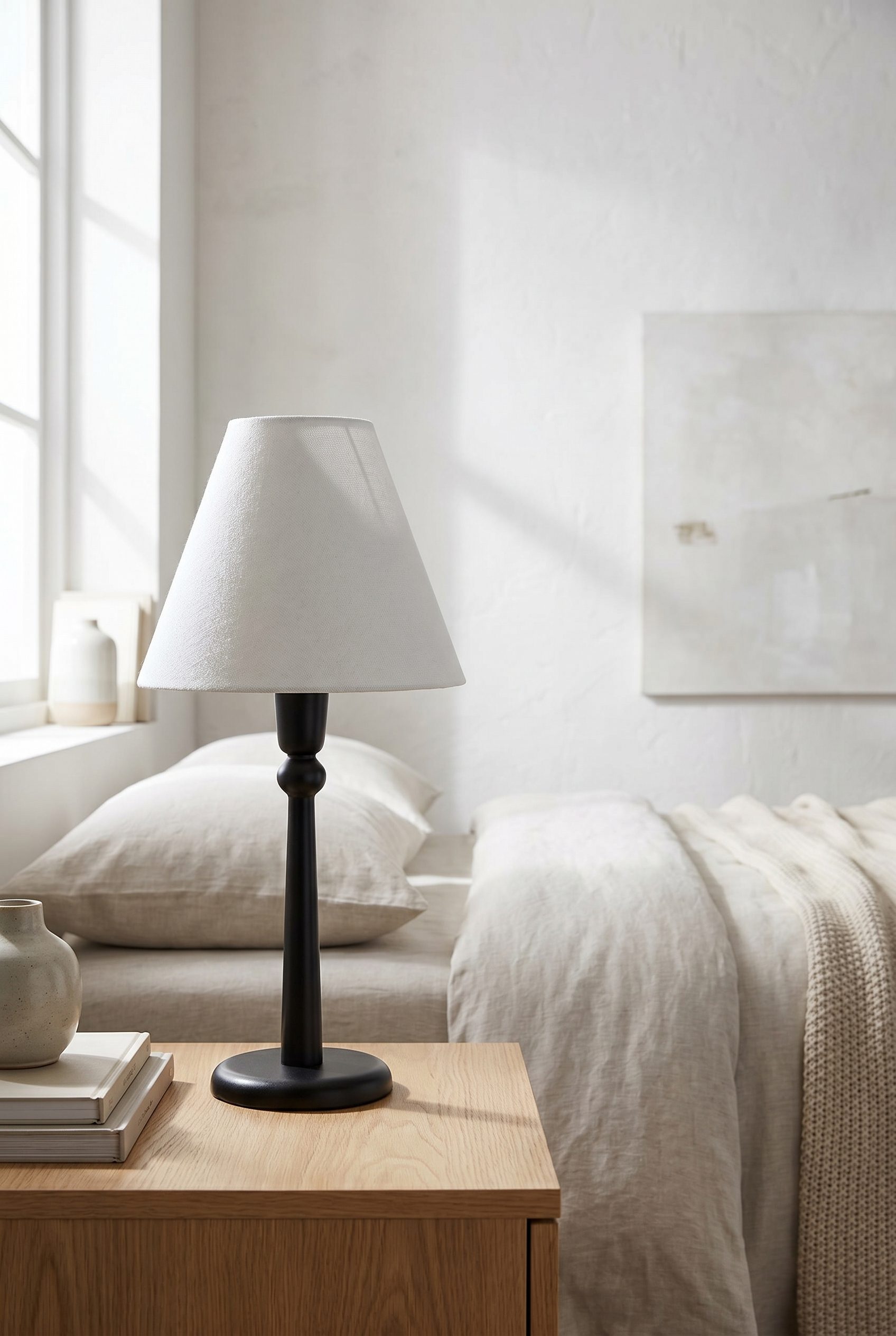 Etsy listing visual showing white table lamp for home goods and decor products