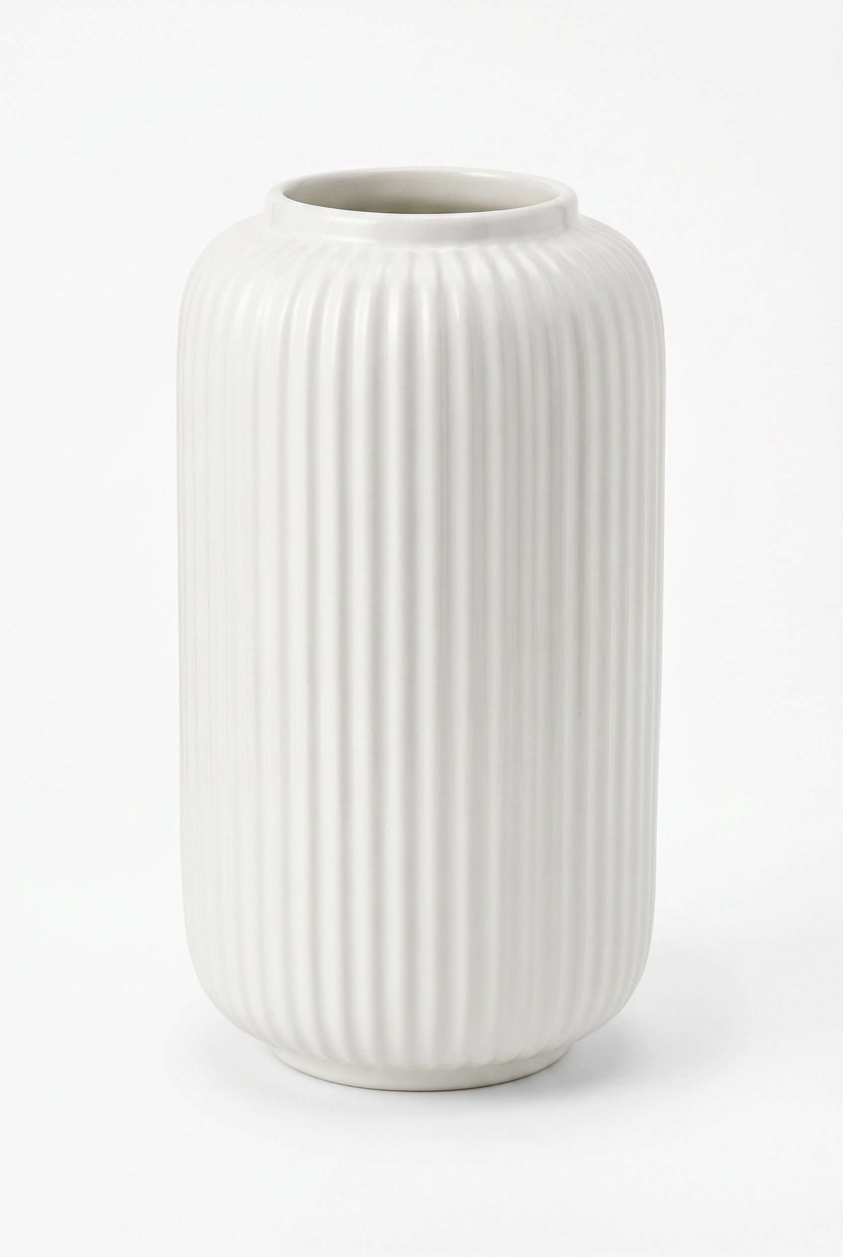 Etsy Pure White Grooved Vase Product Image for white background product photos