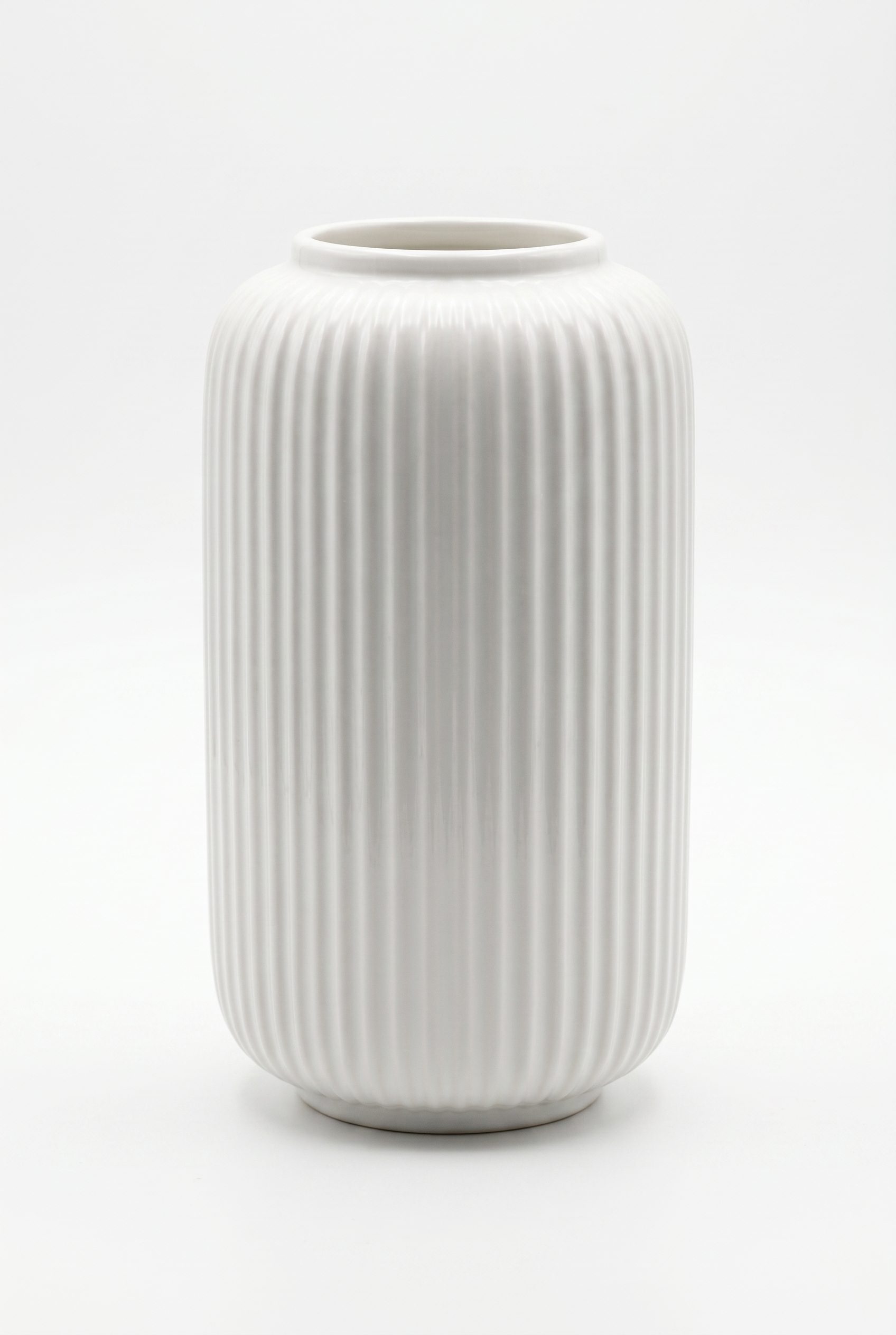 Etsy Soft Shadow White Grooved Vase Product Image for white background product photos