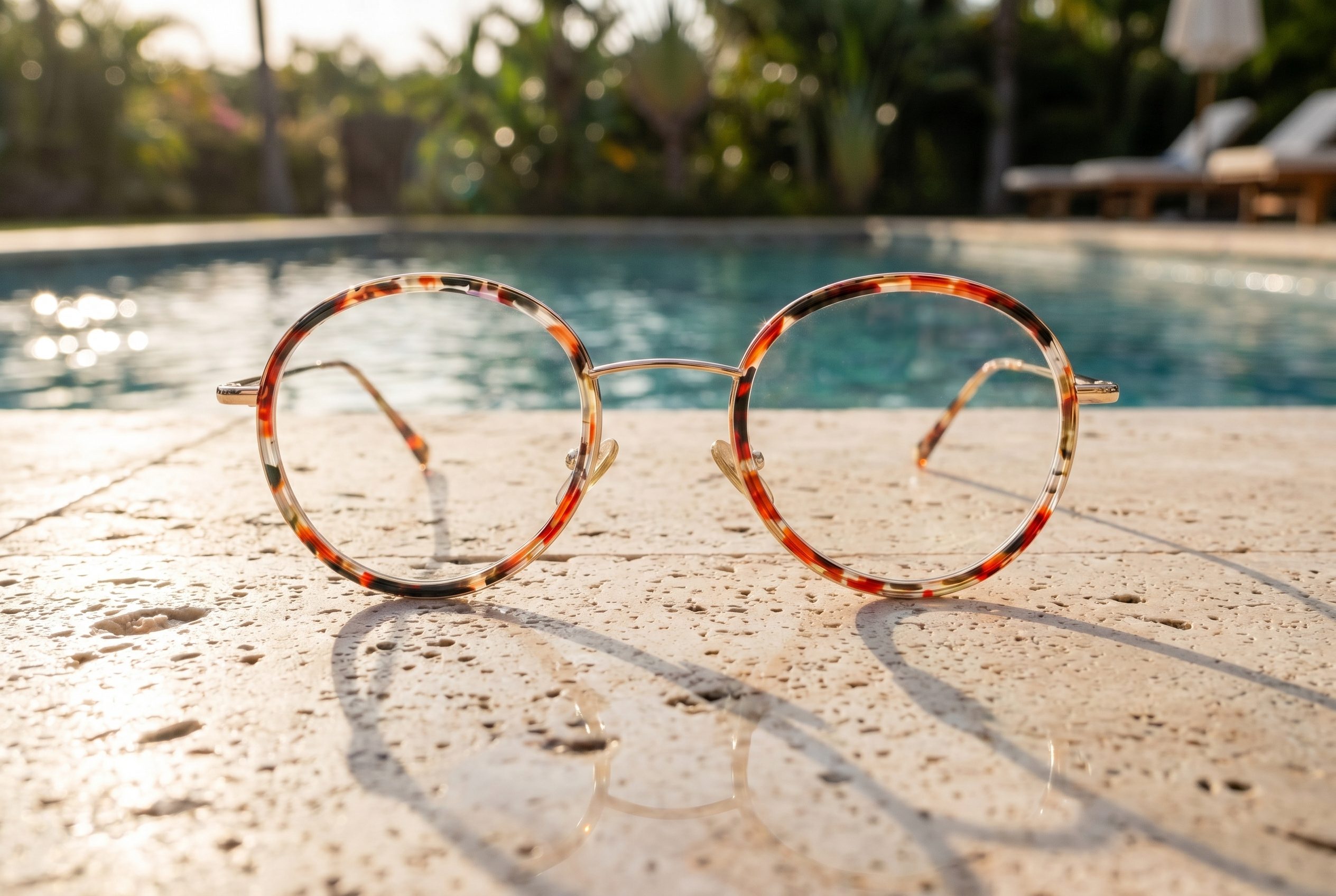 Fotogenic AI eyewear product photography channel and related card image 2 with eyeglasses or sunglasses in a premium ecommerce scene