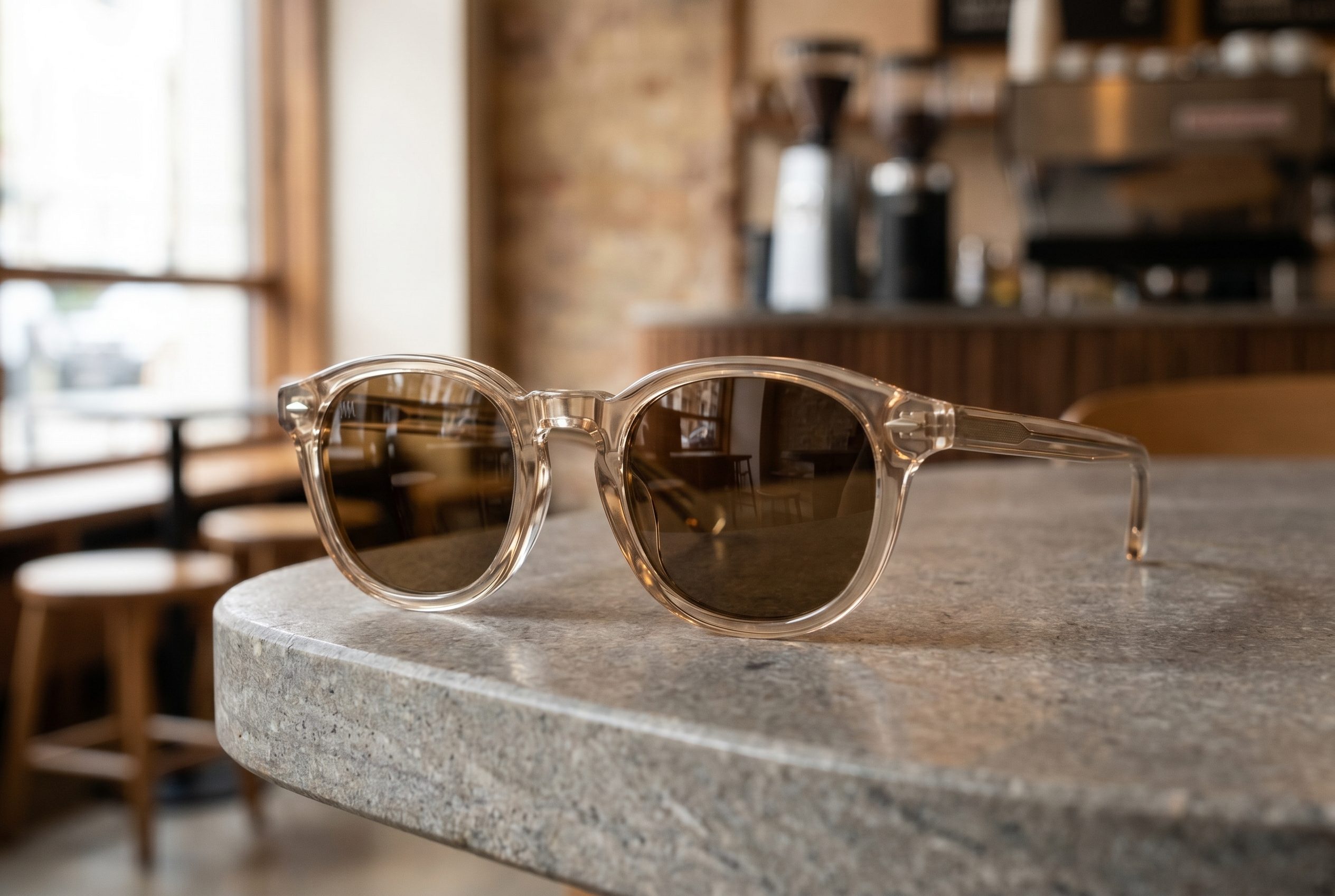 Fotogenic AI eyewear product photography channel and related card image 6 with eyeglasses or sunglasses in a premium ecommerce scene