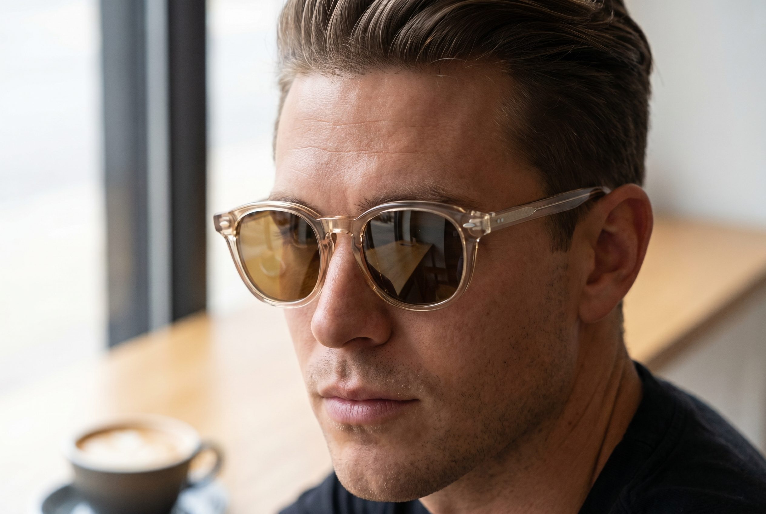 Fotogenic AI eyewear product photography channel and related card image 7 with eyeglasses or sunglasses in a premium ecommerce scene
