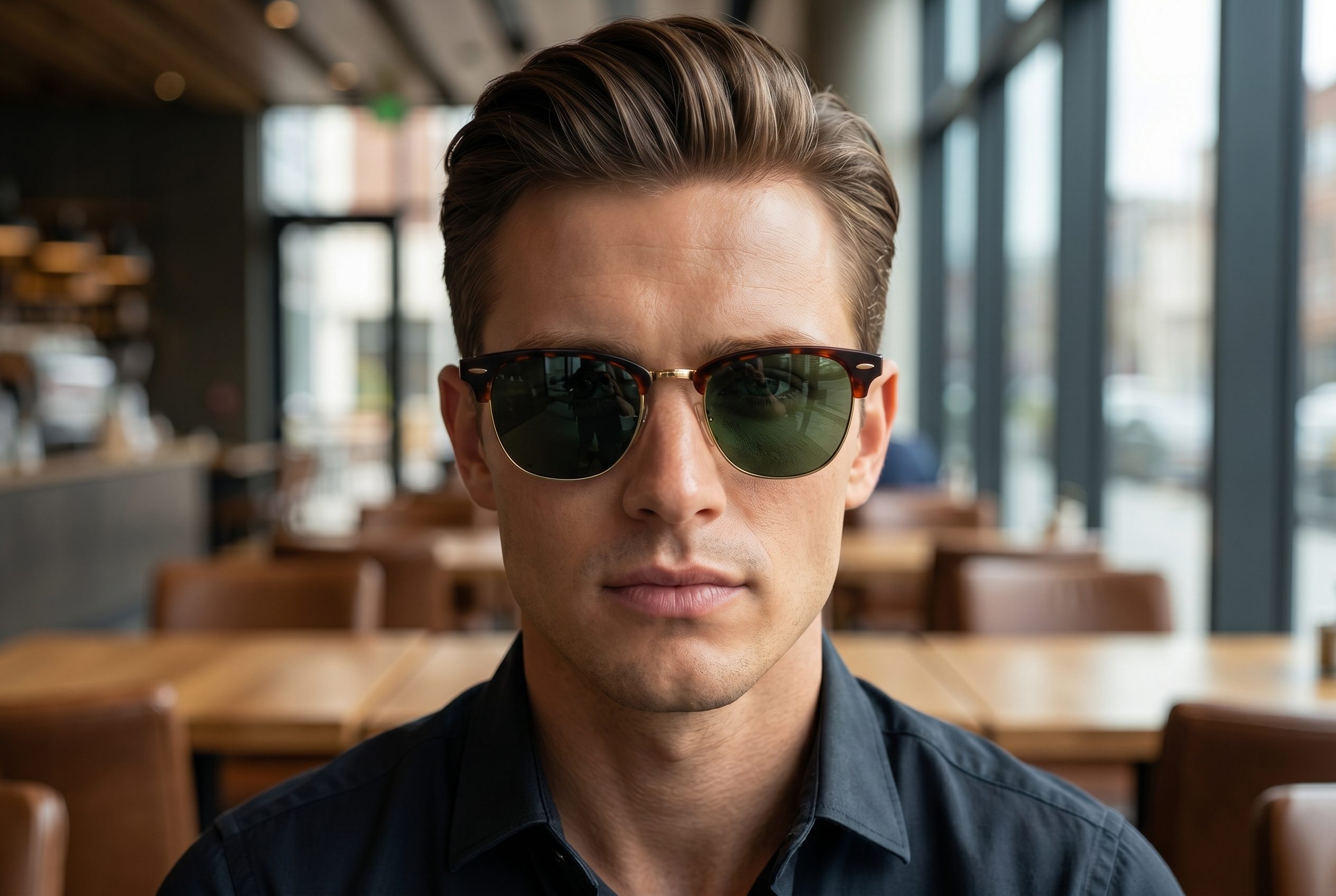 Fotogenic AI eyewear product photography channel and related card image 9 with eyeglasses or sunglasses in a premium ecommerce scene