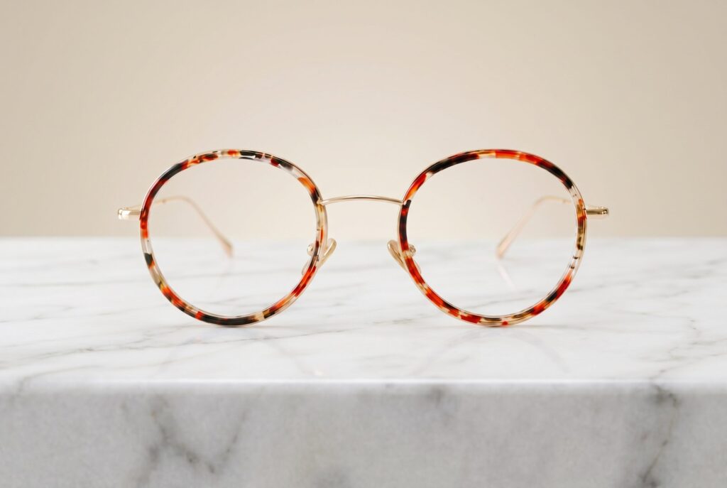 Fotogenic AI eyewear product photography channel and related card image 11 with eyeglasses or sunglasses in a premium ecommerce scene