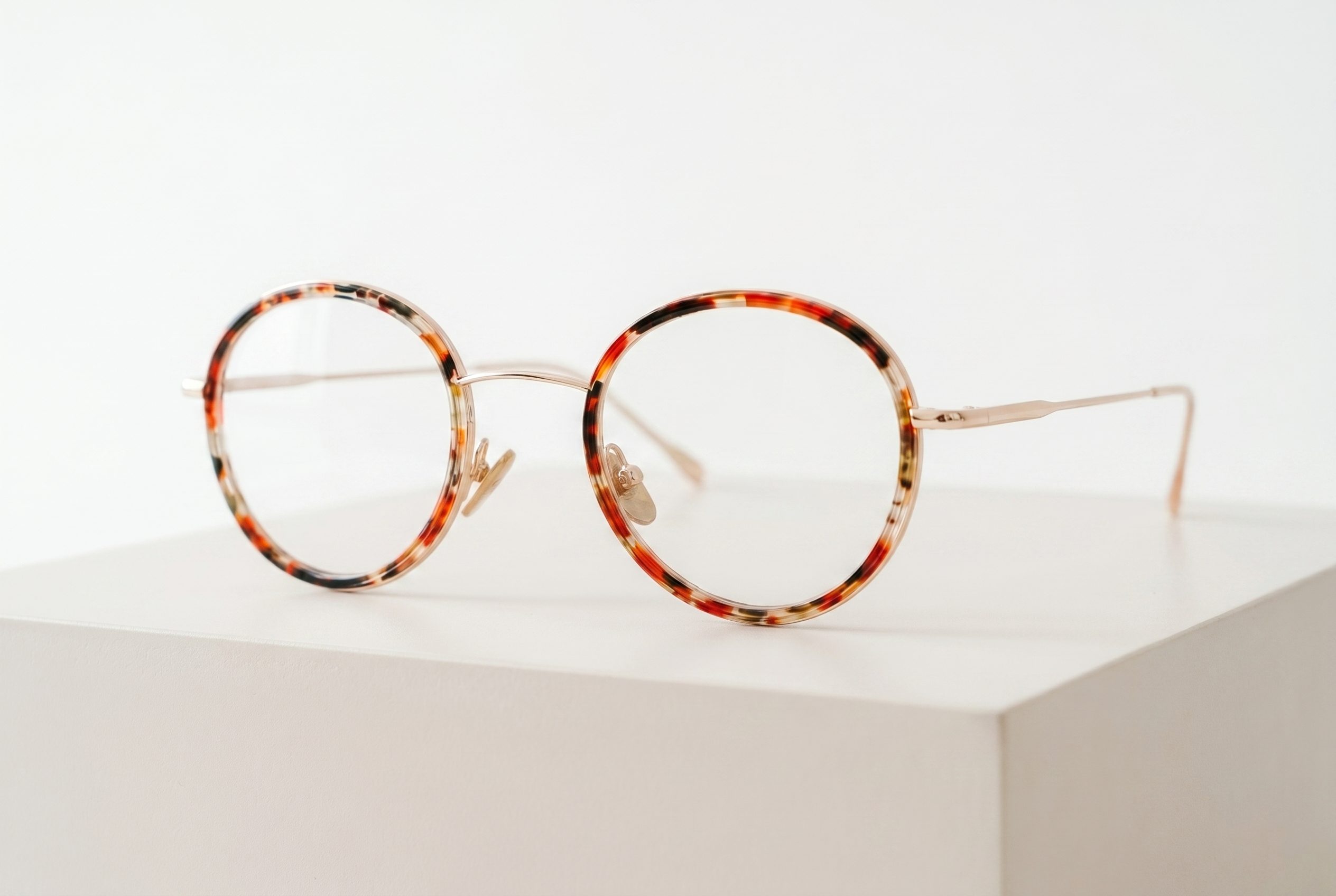 Eyewear product photography ecommerce image with a logo-free eyewear product