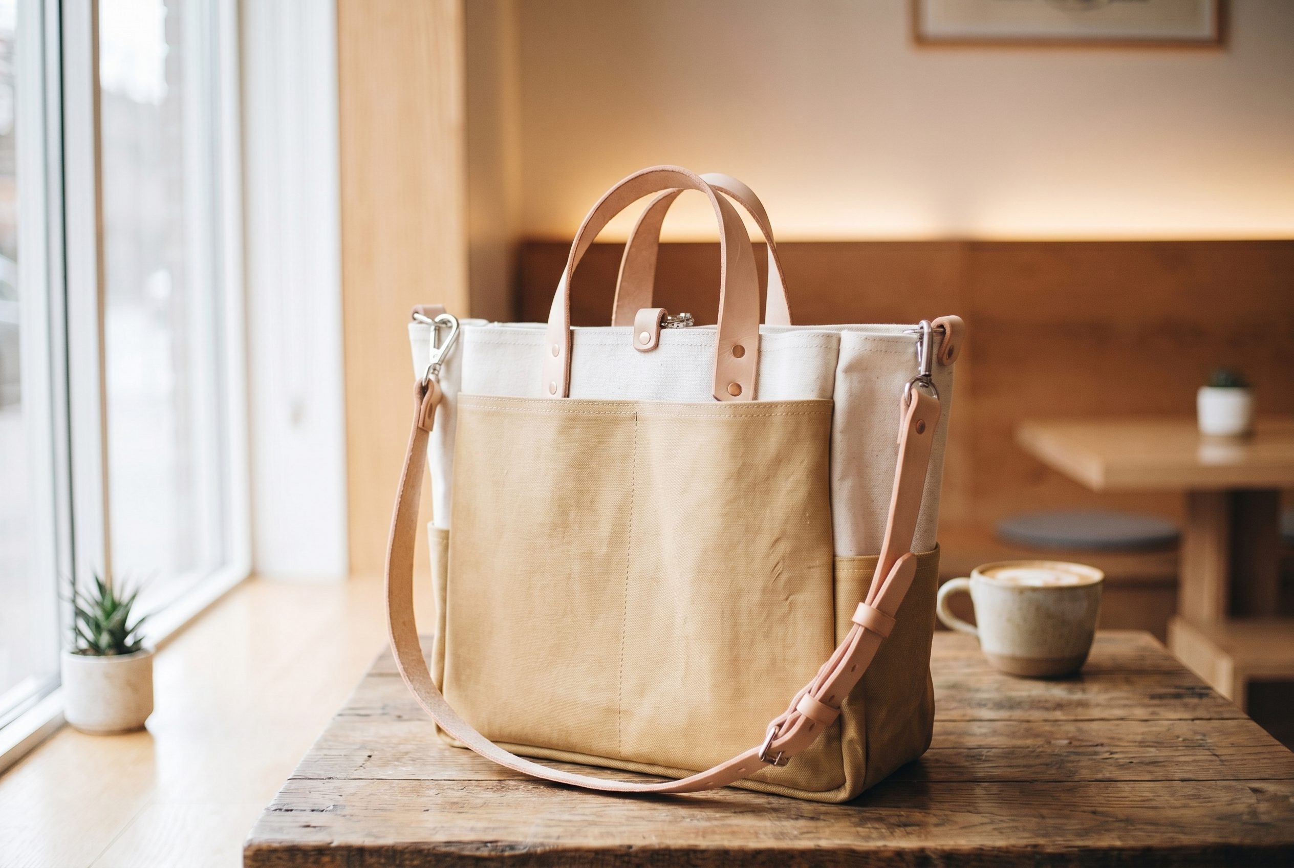 Bags product photography ecommerce image with a logo-free tote or handbag