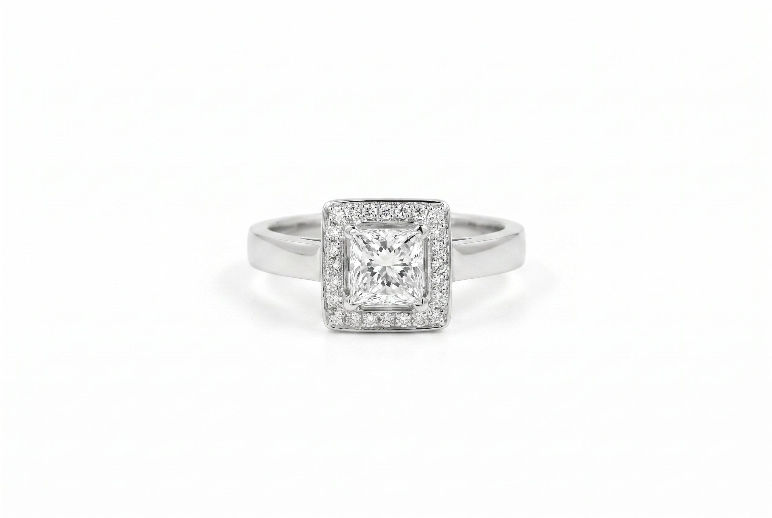 White background product photos output showing the same ring on a clean white catalog background