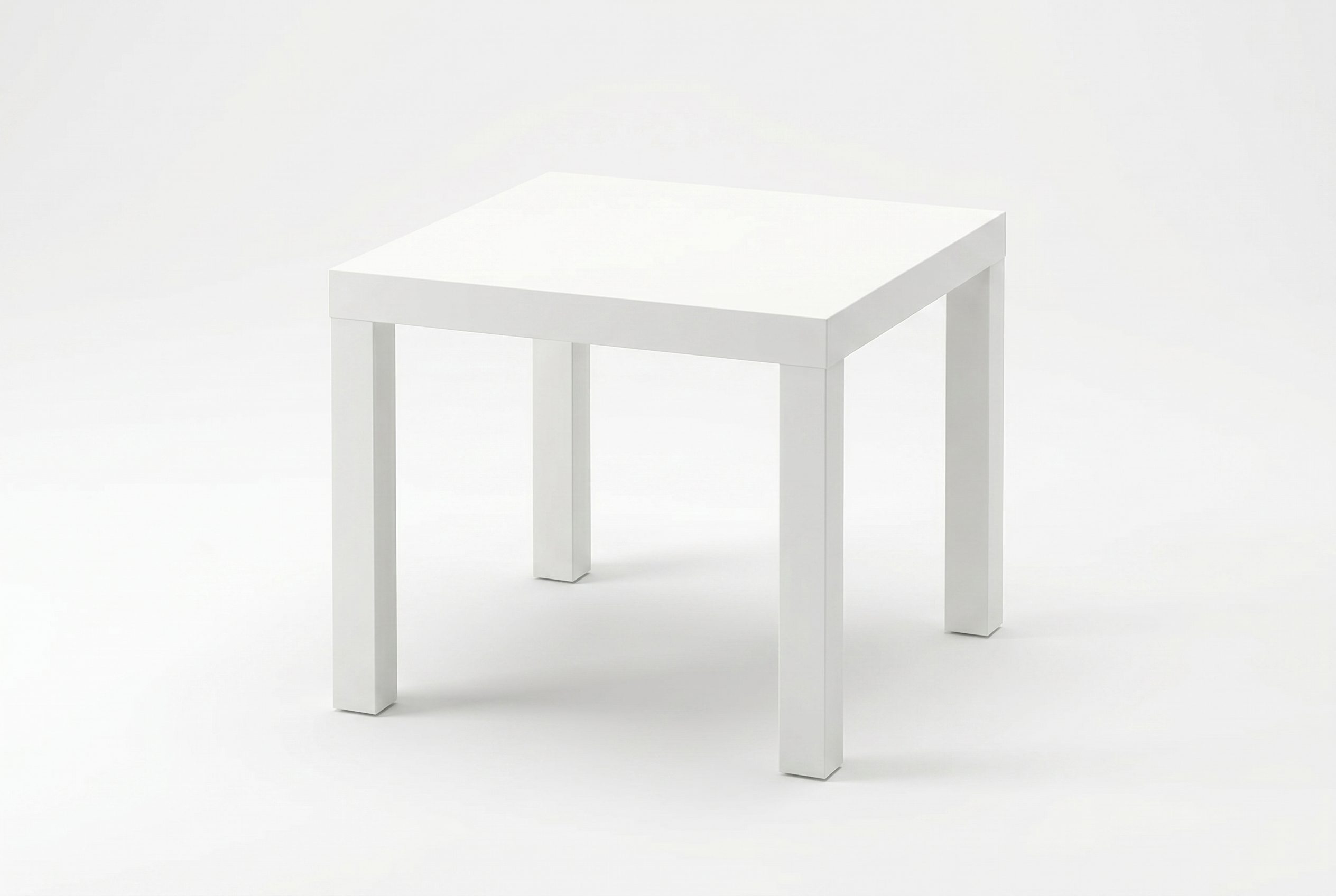 Fotogenic AI white-background product photo showing a full side table packshot
