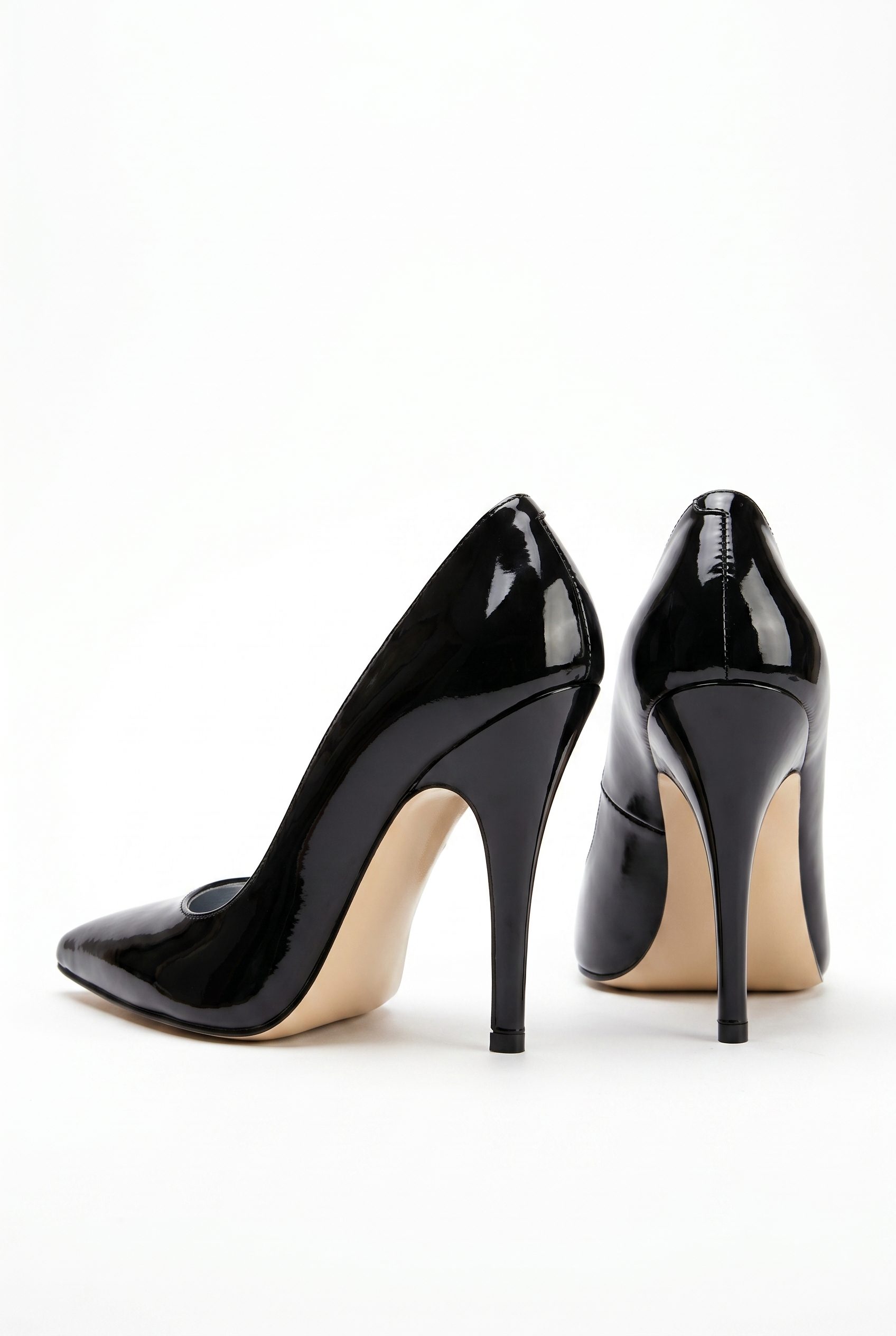 Logo-free black high heels for footwear product photography Heels gallery