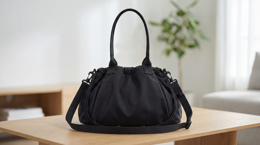 Black bag product example for a related bags product photo examples card.