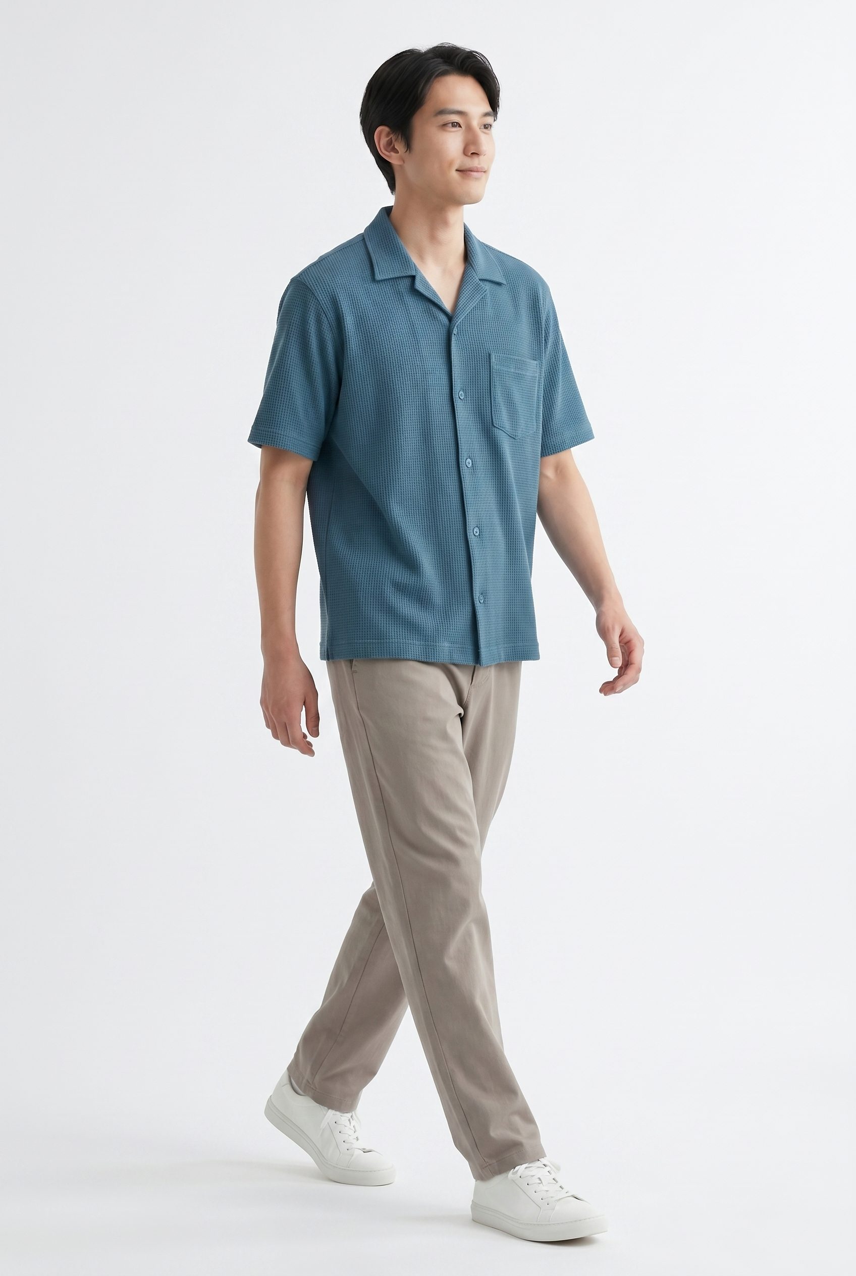 Model-led generic menswear product visual generated with Fotogenic AI for the AI Product Photography hero.