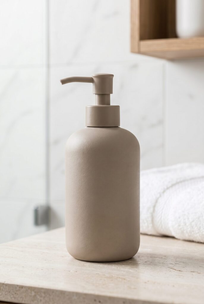 Soap bottle PDP hero image generated from one product source