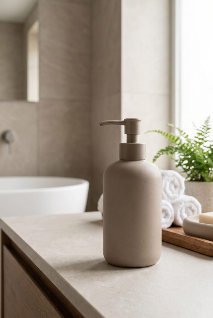 Soap bottle marketplace image generated from one product source