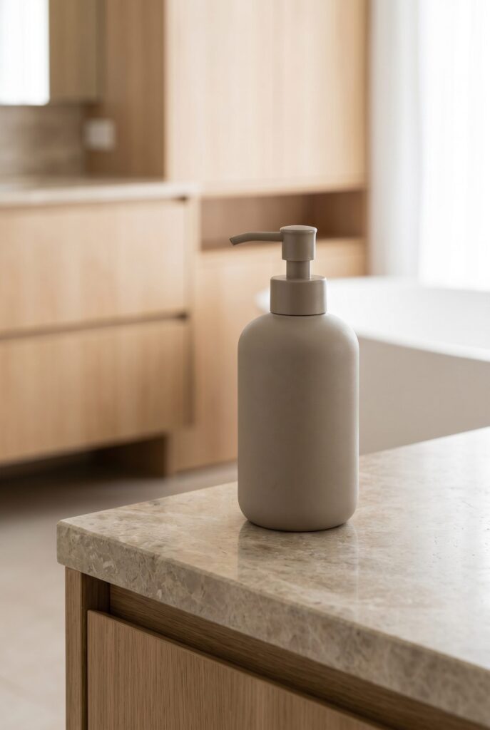 Soap bottle product detail image generated from one product source