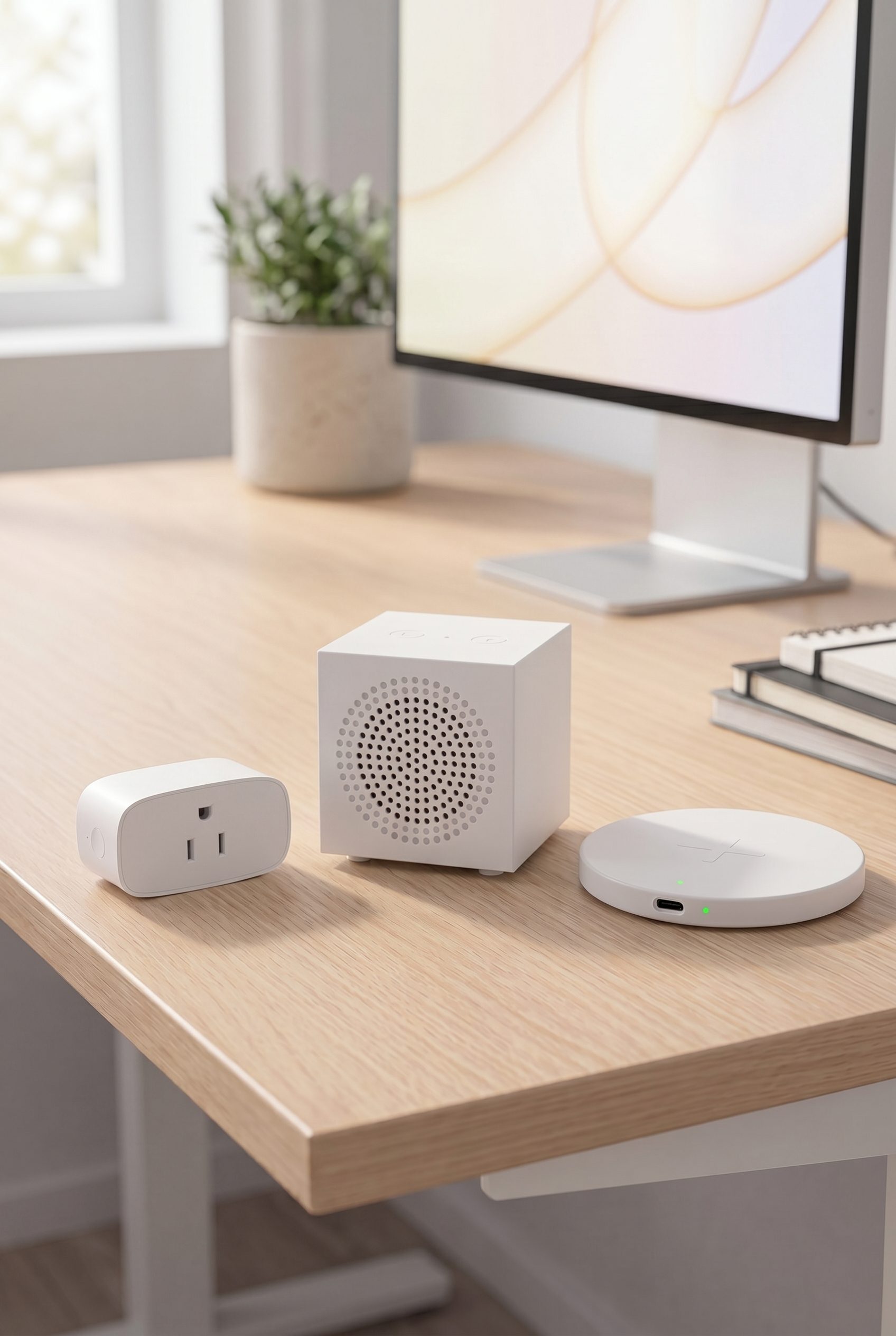 generated smart home device desk scene