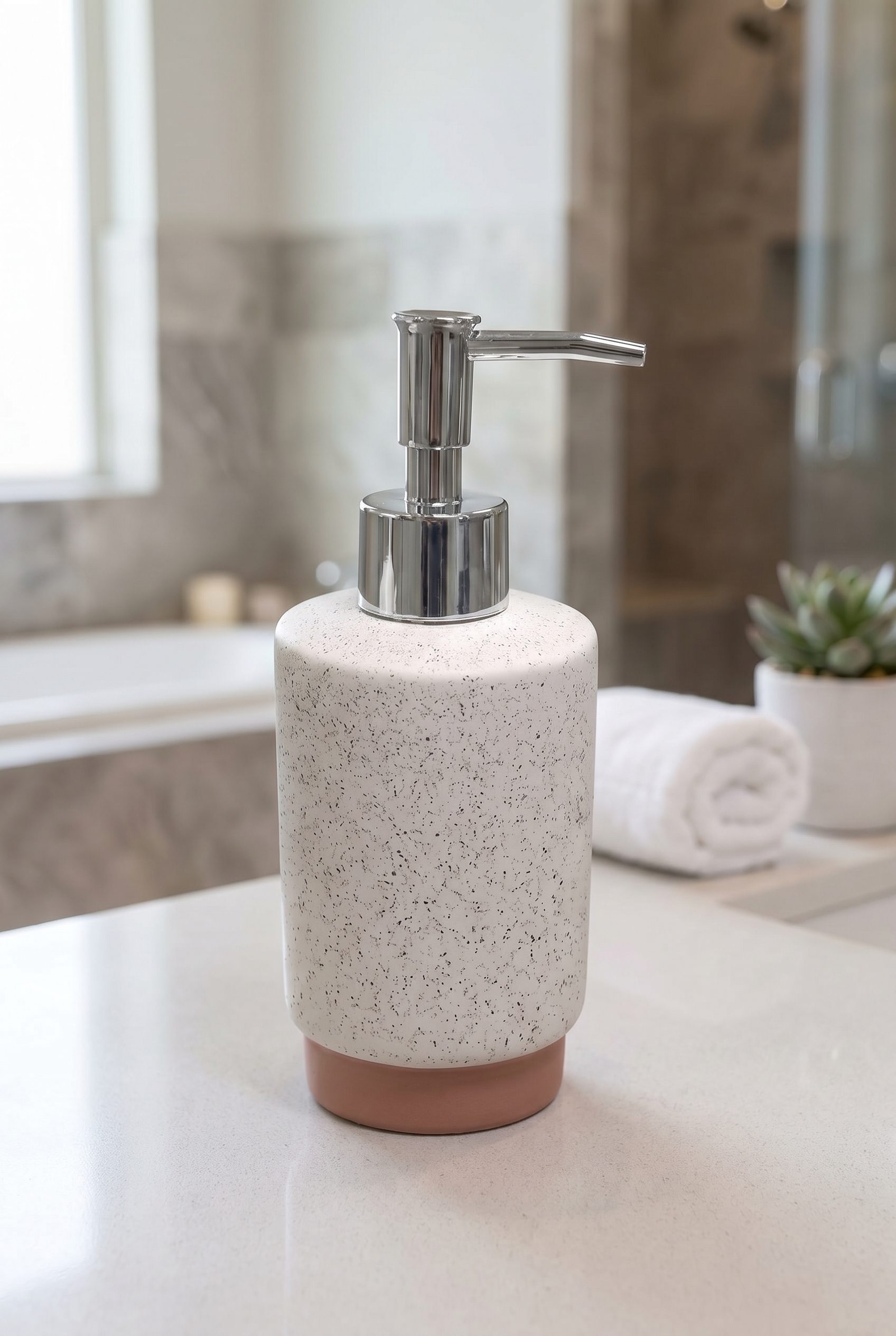 generated stone soap dispenser bathroom scene