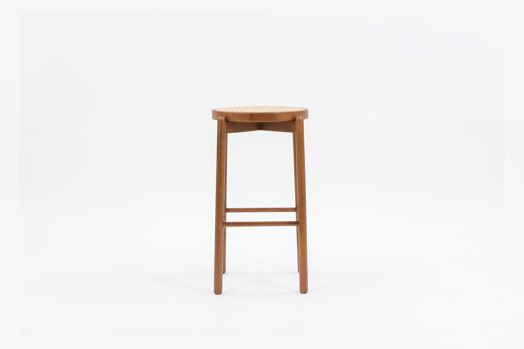 Full visible wooden side table white-background product photo output generated by Fotogenic AI