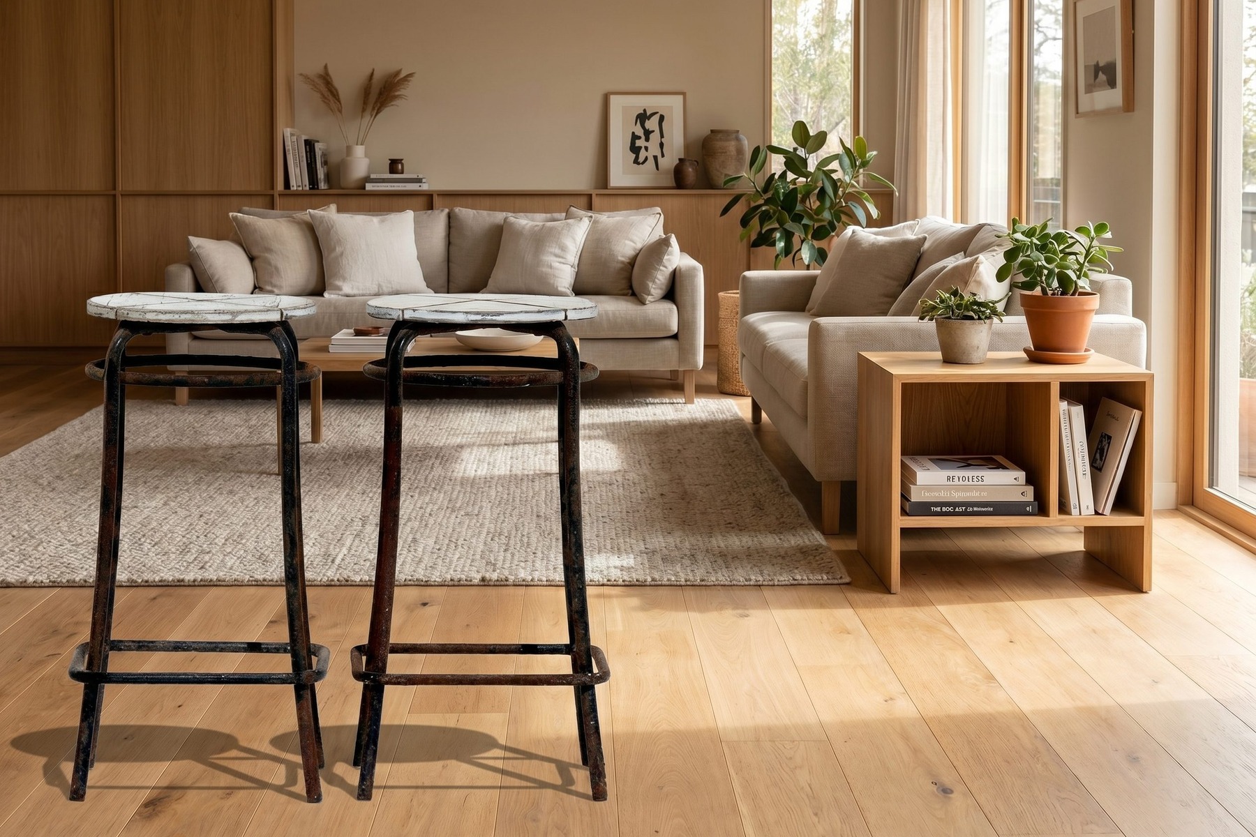 Ai Product Photos For Ads after image showing Fotogenic output for side table campaign