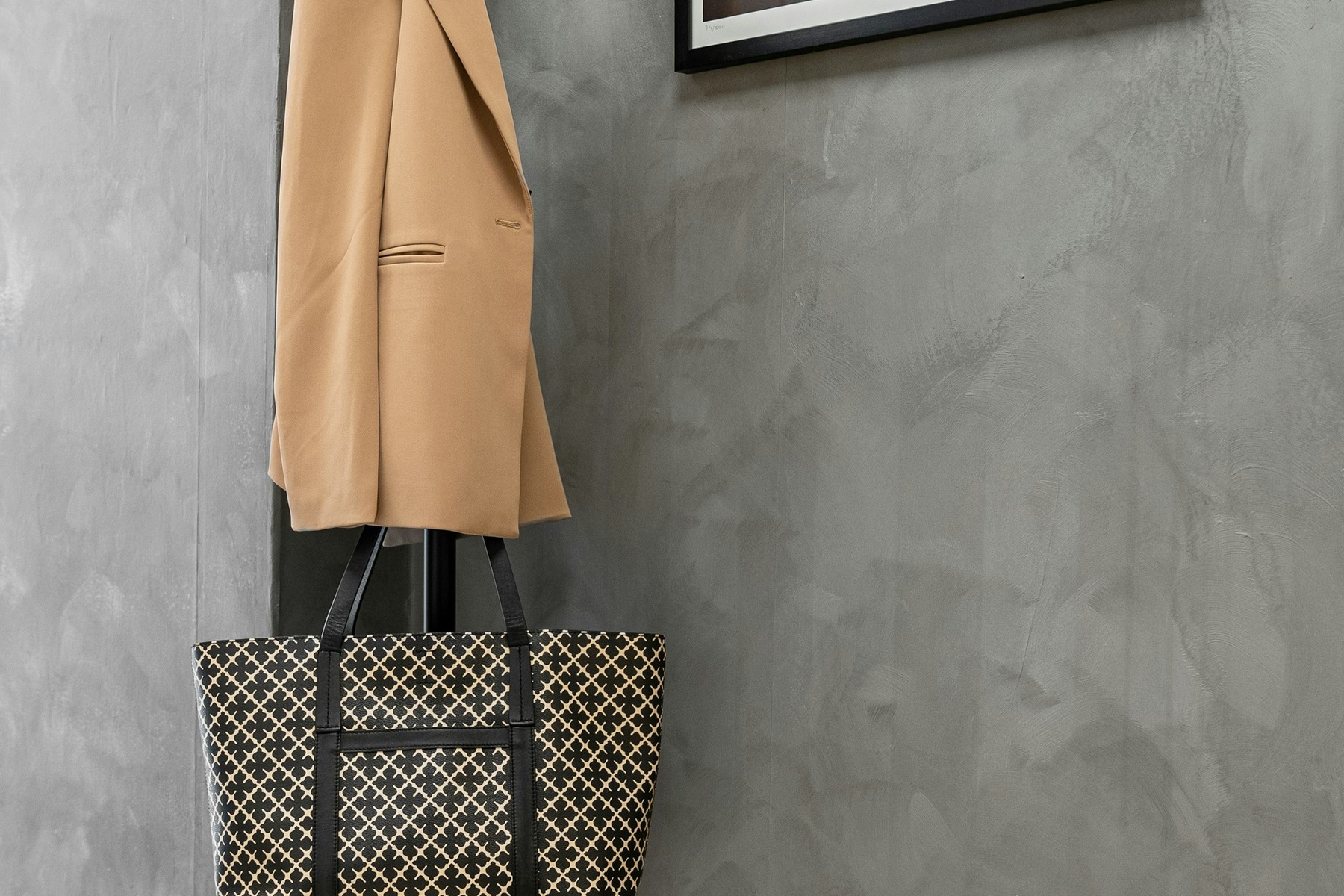 AI Model Generator for Product Photos before image showing coat jacket for jacket on model