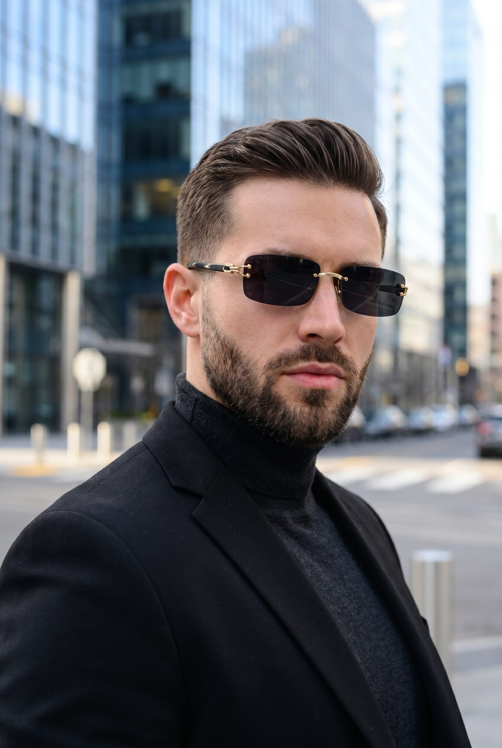 Fotogenic AI WordPress accessories visual showing black sunglasses