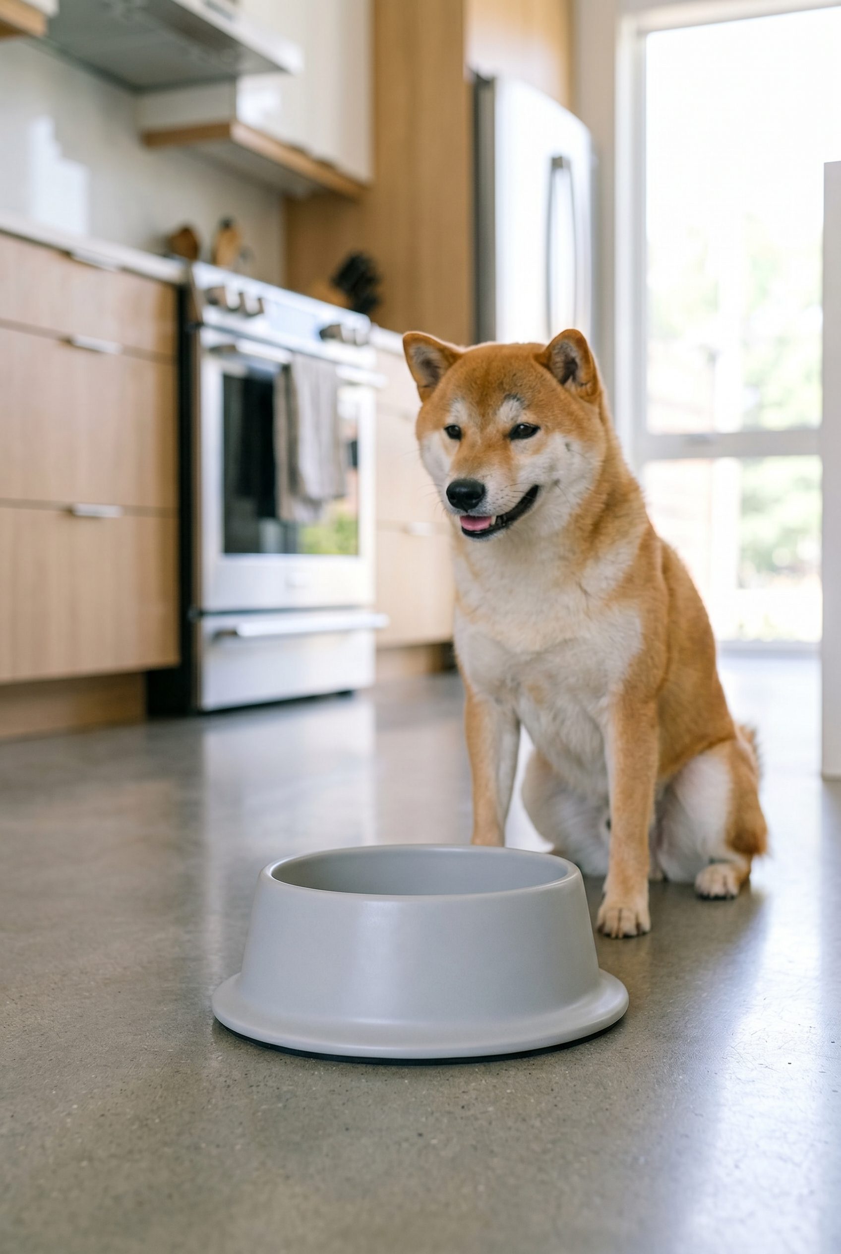 Ceramic pet bowl scene Dog bowl product image for Google Shopping pet product feed rows.