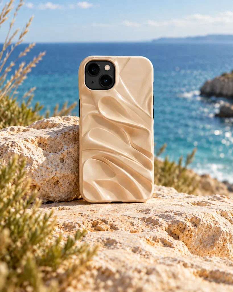 Cream phone case: outdoors direction